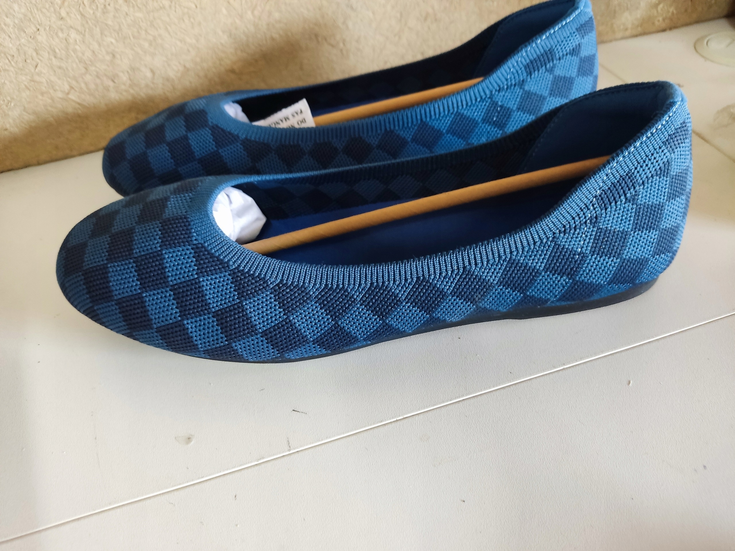 Mabove Damskie Buty Baleriny Ortopedyczne Wsuwane Letnie Niebieskie 40 — zdjęcie 4
