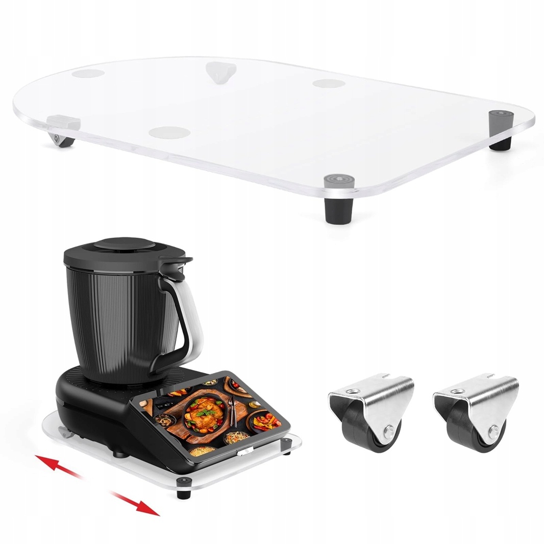 Deska Przesuwna do Thermomix TM7 Akryl z Rolkami Platforma 40x28 cm — zdjęcie 2