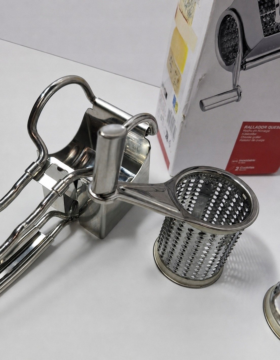Tarka obrotowa do sera Lacor 60335 stalowa ręczna 2 bębny — zdjęcie 8