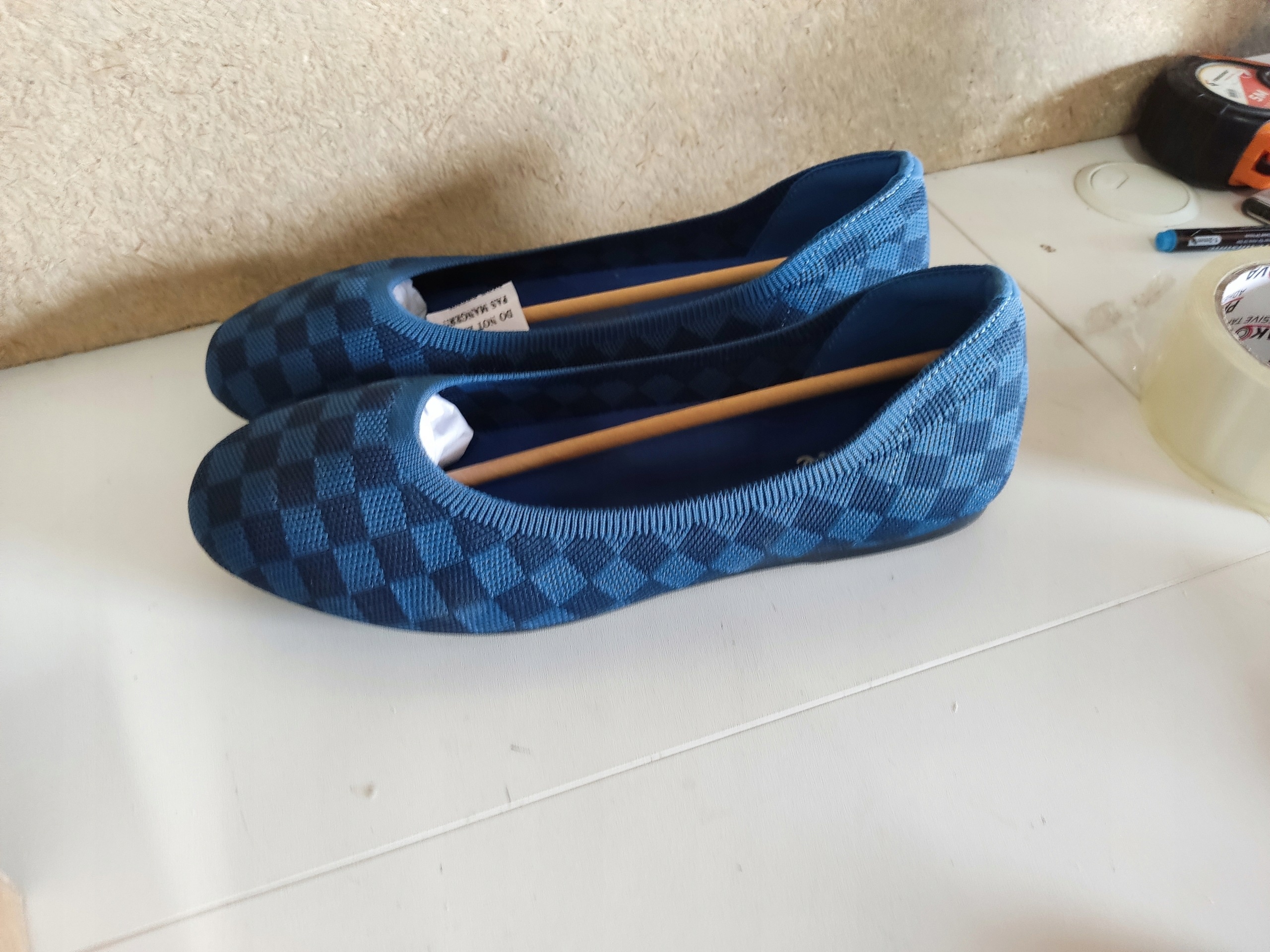 Mabove Damskie Buty Baleriny Ortopedyczne Wsuwane Letnie Niebieskie 40 — zdjęcie 7