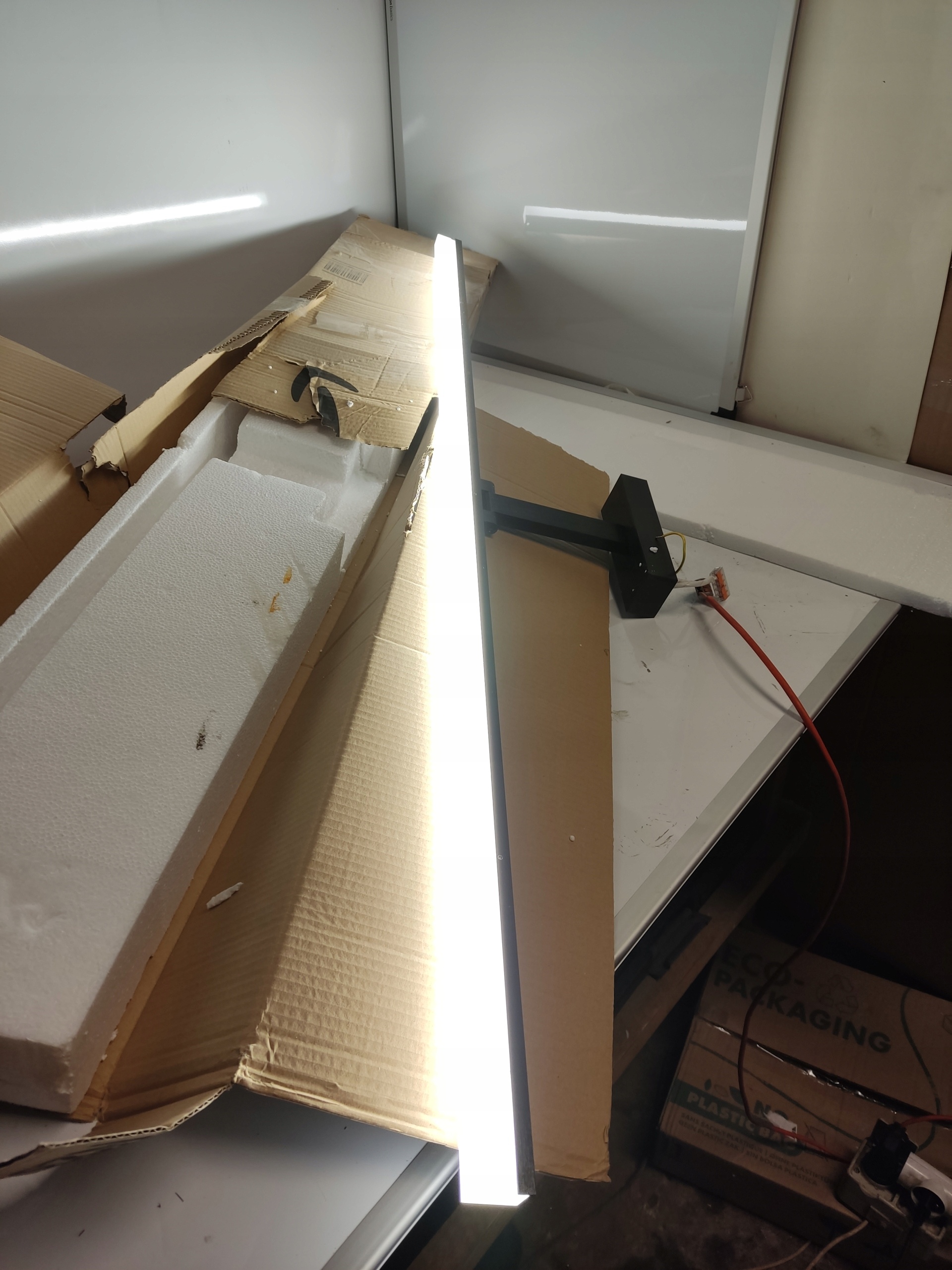 Nowoczesny kinkiet łazienkowy LED 100 cm czarny IP44 nad lustro Reality — zdjęcie 7