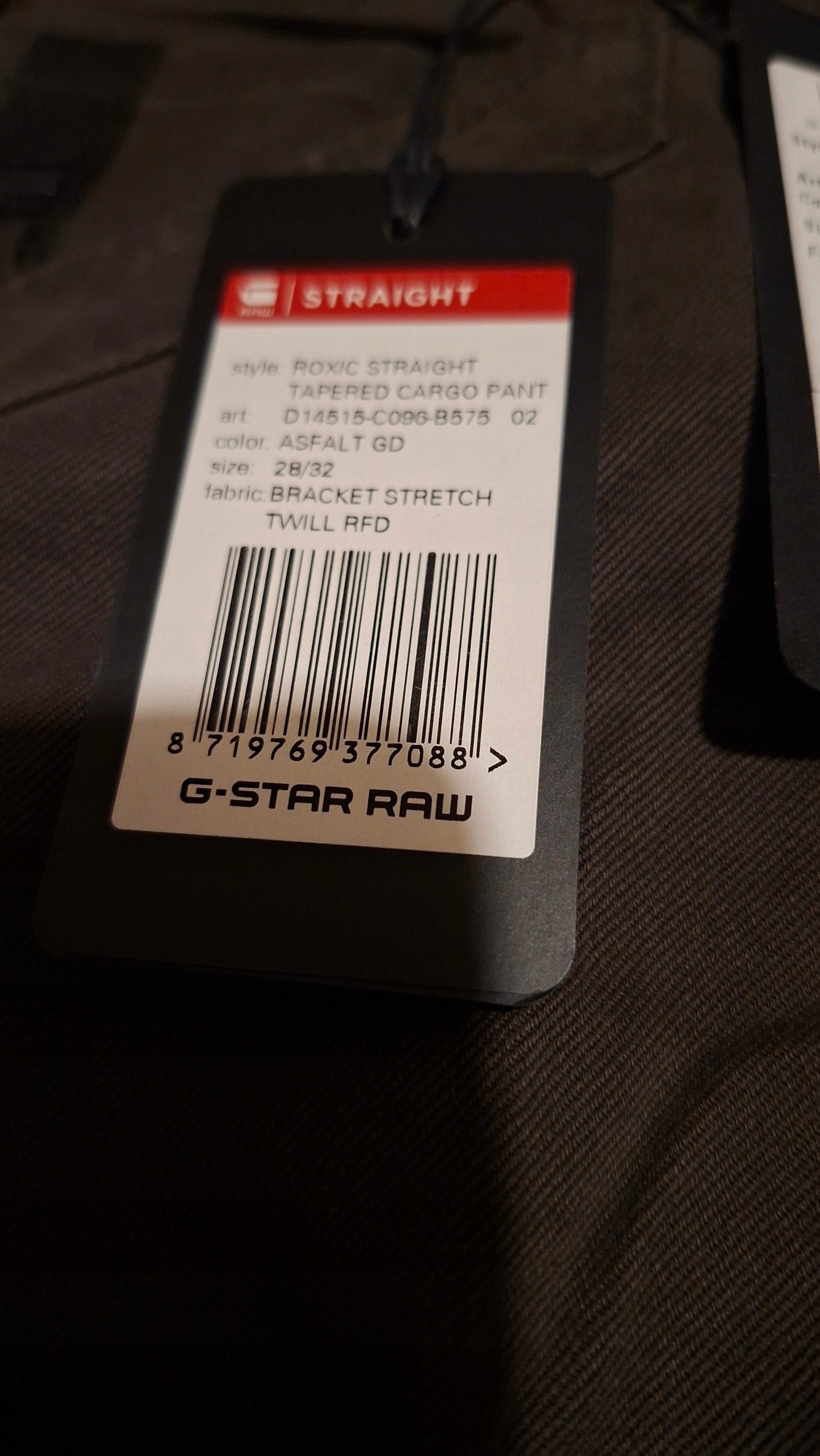 G-Star RAW spodnie cargo o prostym, zwężanym kroju 28/32 — zdjęcie 3
