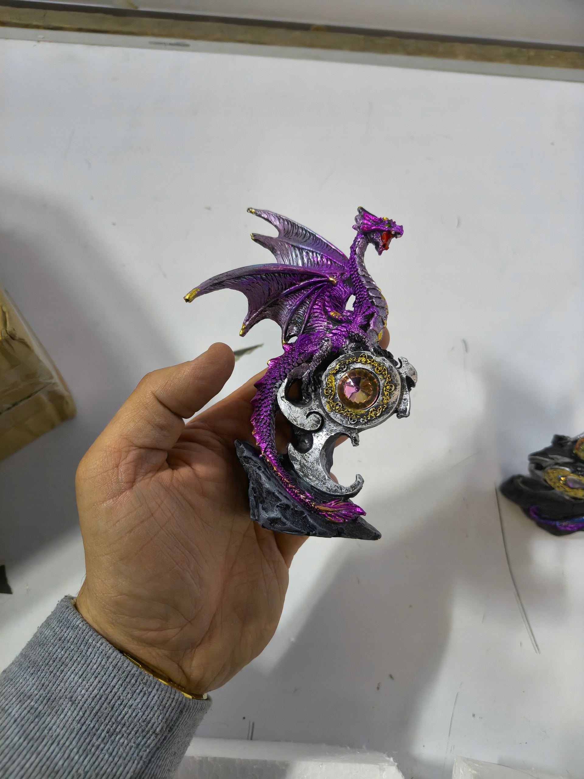 Zestaw 2 Figurek Smok Fantasy Nemesis Now Realm Protectors 15 cm Gothic — zdjęcie 9