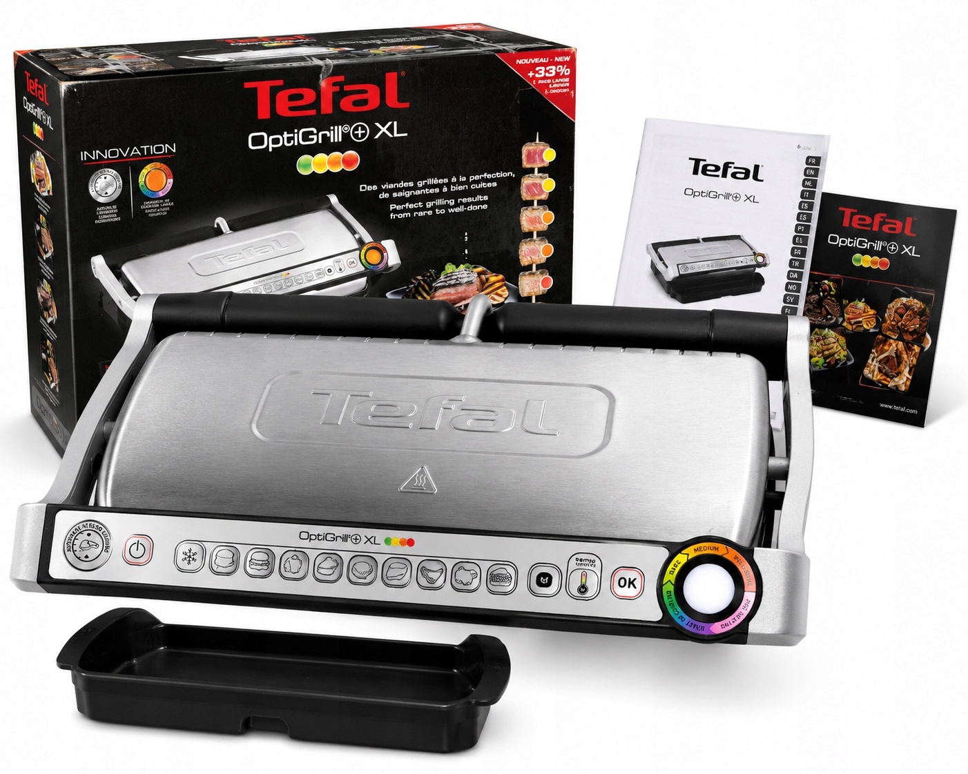 Składany grill elektryczny Tefal GC722D16 OptiGrill+ XL 2000 W — zdjęcie 2