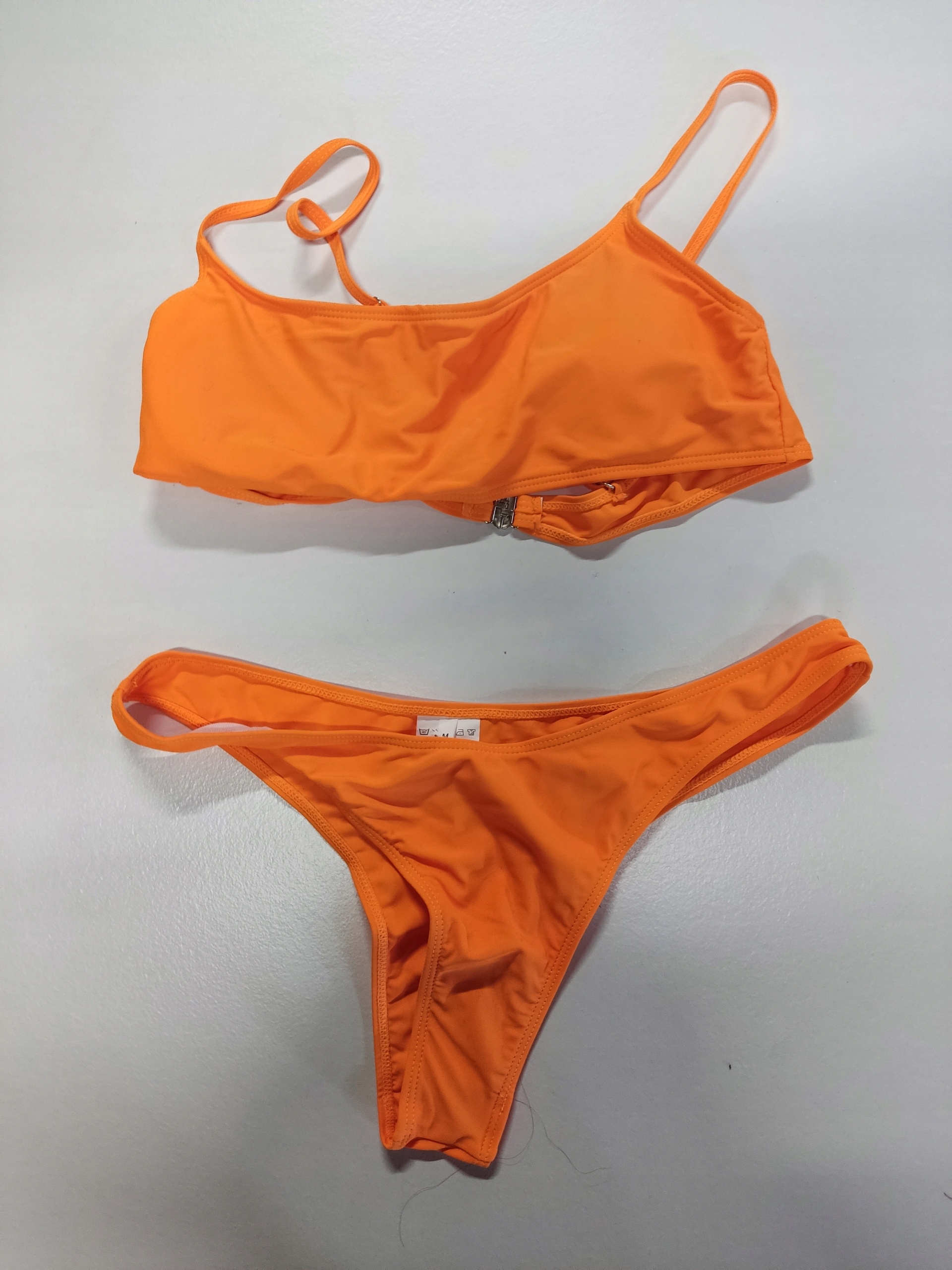 Damski strój kąpielowy bikini pomarańczowy neon rozmiar M — zdjęcie 3