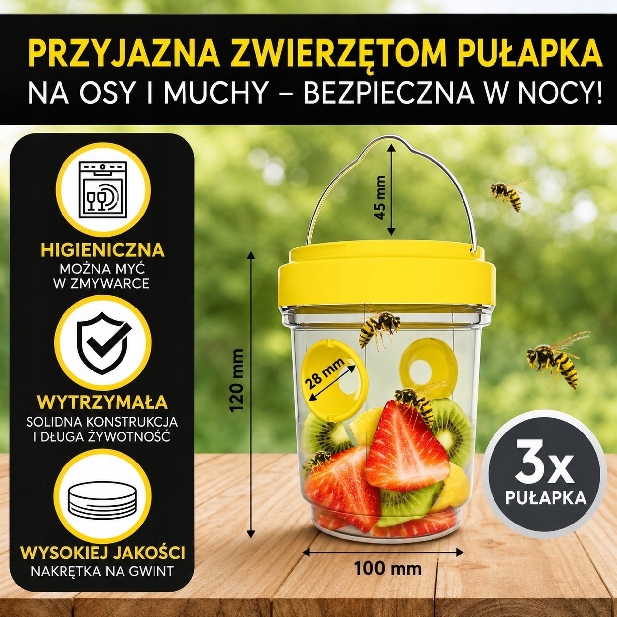 Pułapka na Osy Wielokrotnego Użytku 3 szt. SilverRack — zdjęcie 3