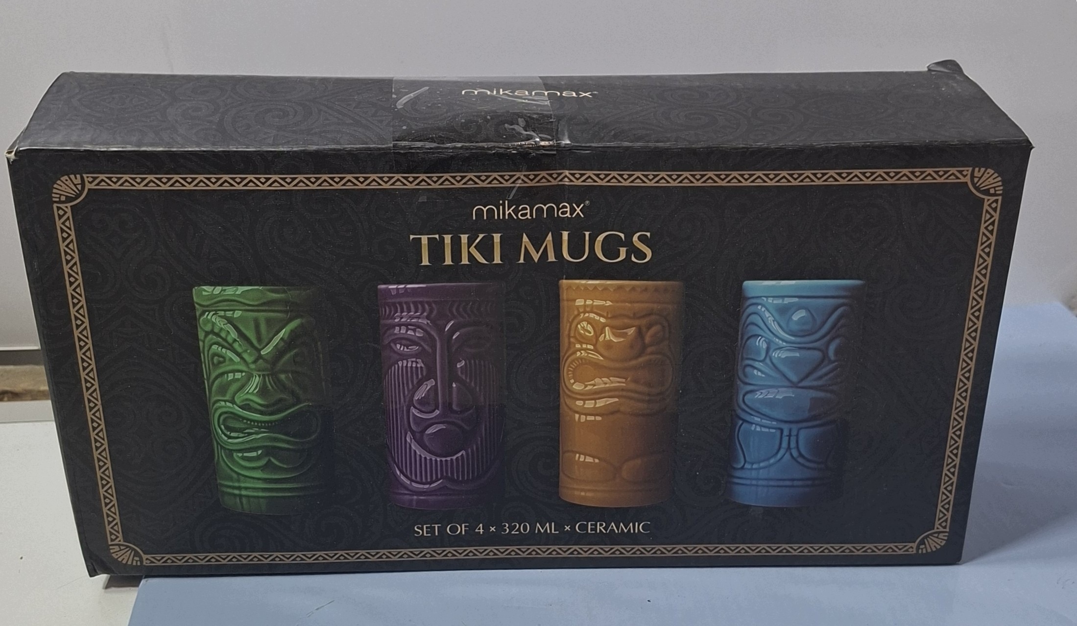 Mikamax Tiki Mugs zestaw 4 kubków ceramicznych do drinków 320 ml — zdjęcie 4