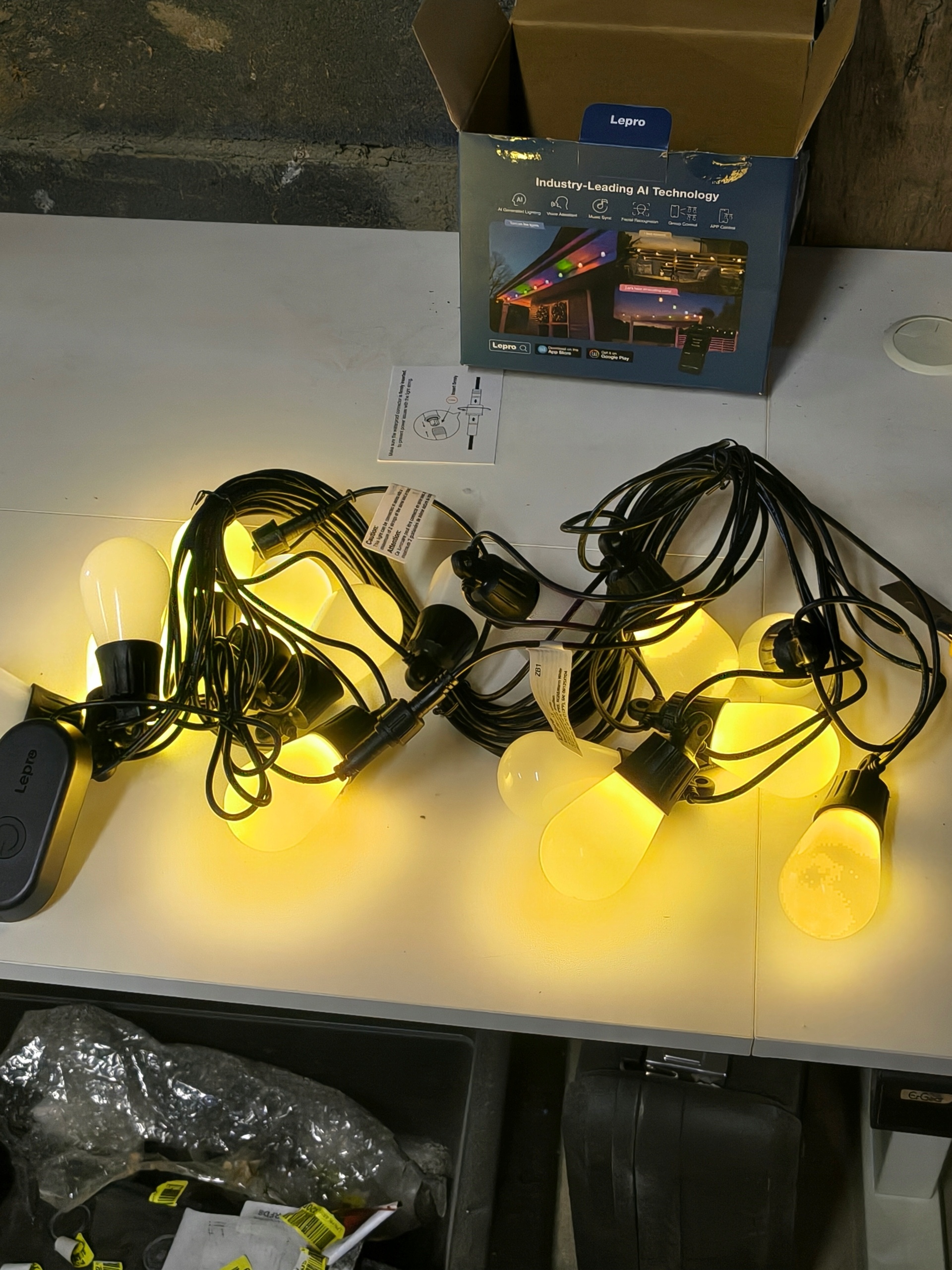 Girlanda ogrodowa LED Lepro ZB1 RGB + ciepła biel 15m IP65 smart apka — zdjęcie 9