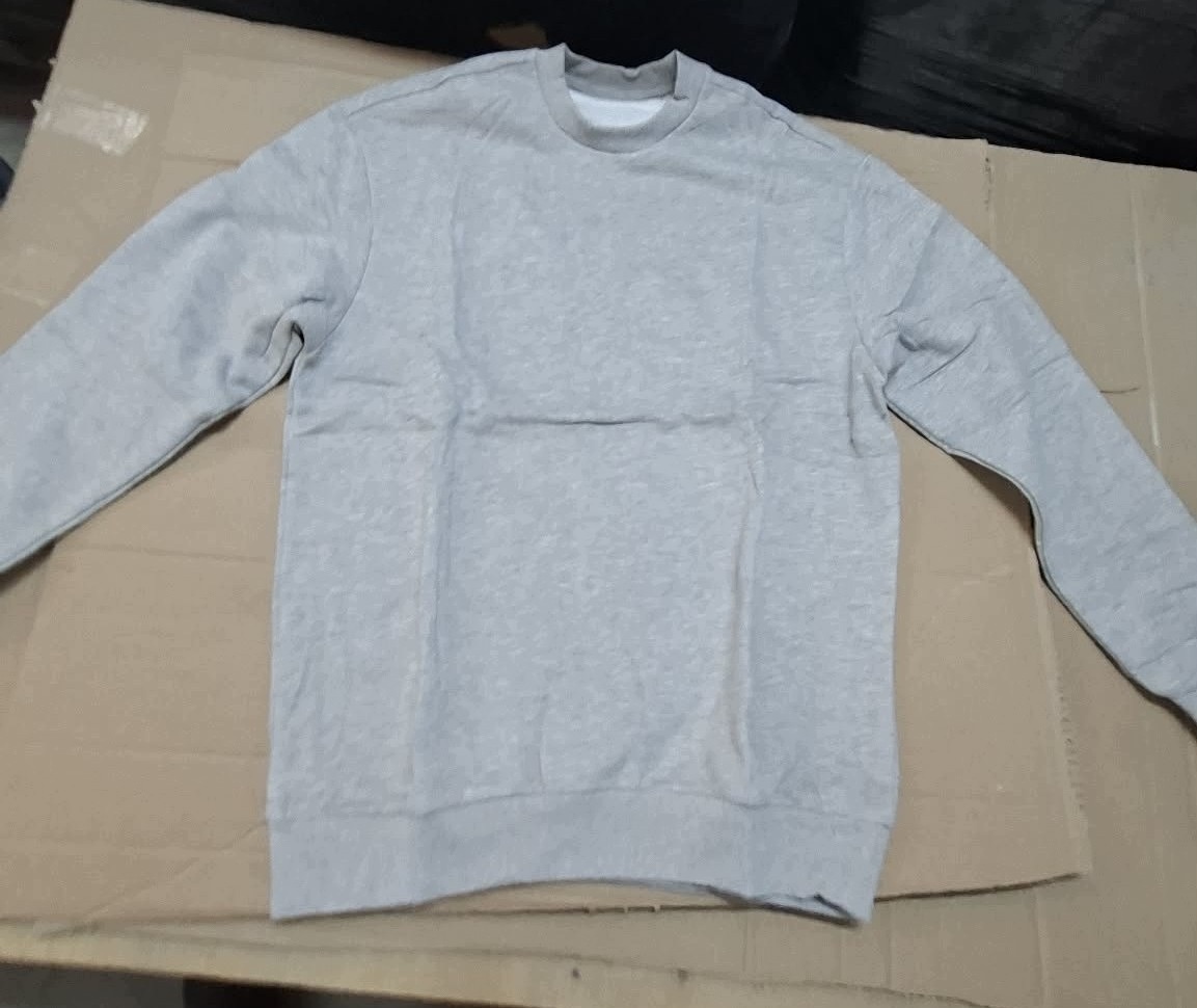 Bluza Damska Szara Basic Ocieplana Klasyczna Bawełniana Rozmiar L — zdjęcie 6