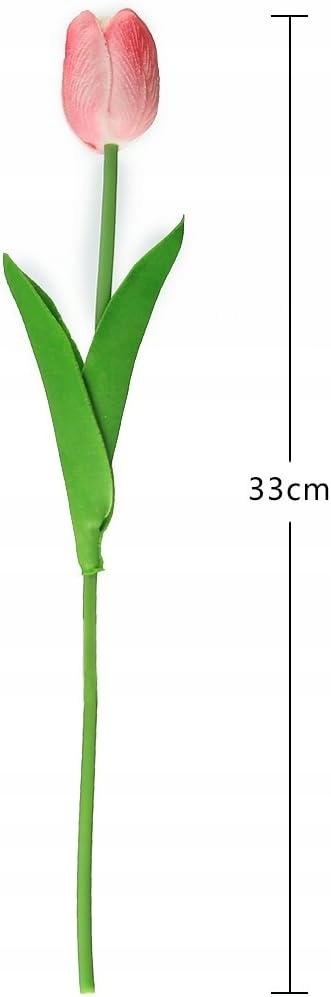 JUSTOYOU Sztuczne tulipany różowe 33 cm zestaw 20 sztuk dekoracyjne kwiaty — zdjęcie 6