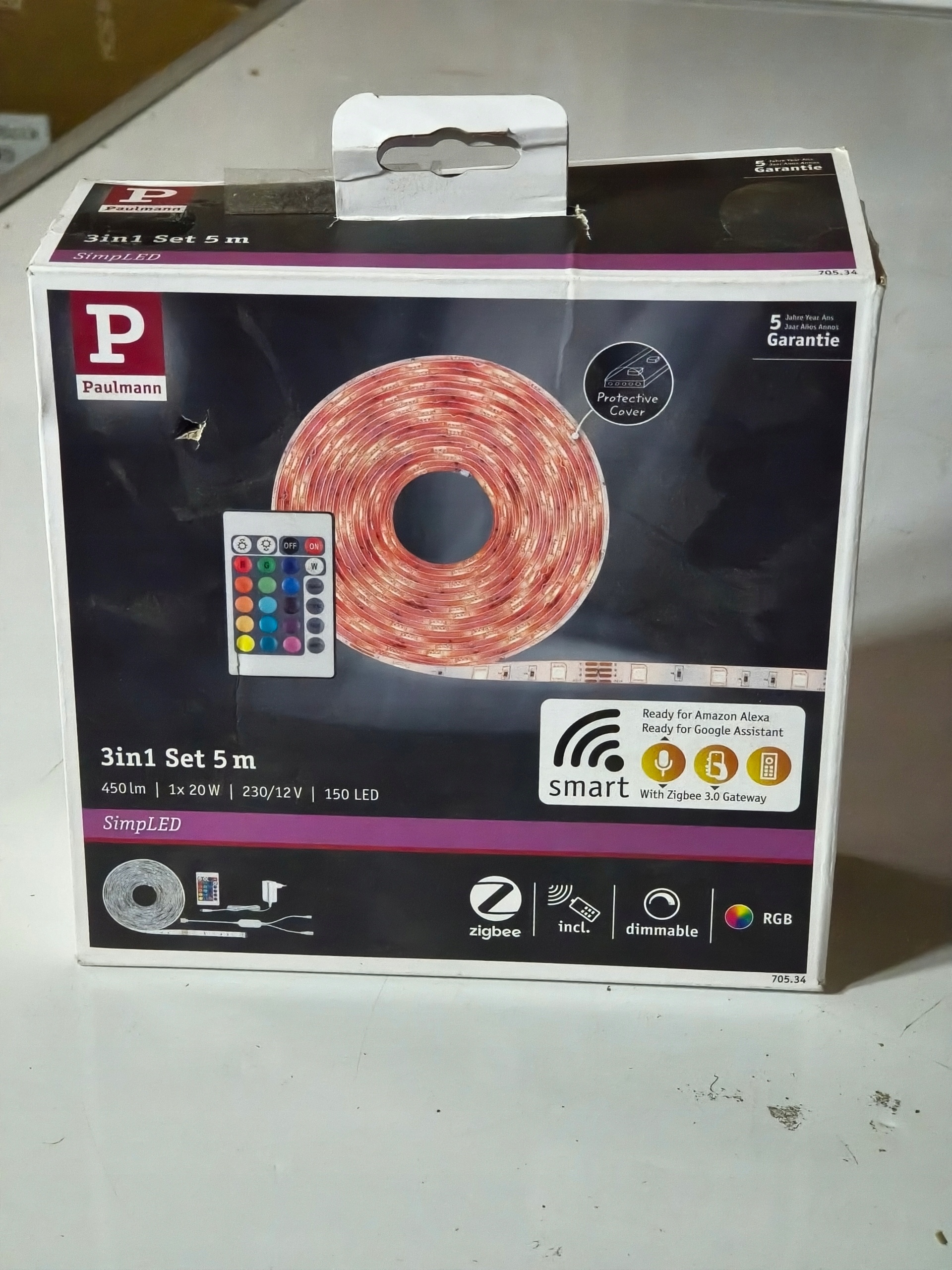 Paulmann SimpLED 3in1 Set 5m RGB LED ZigBee pilot smart Alexa Google — zdjęcie 3