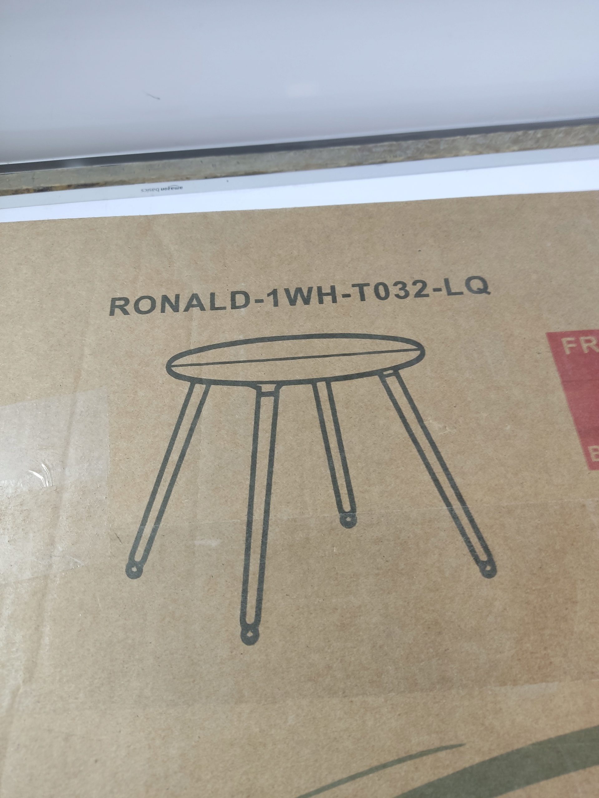 Stolik kawowy okrągły biały 4 nogi metalowe nowoczesny 40cm — zdjęcie 7