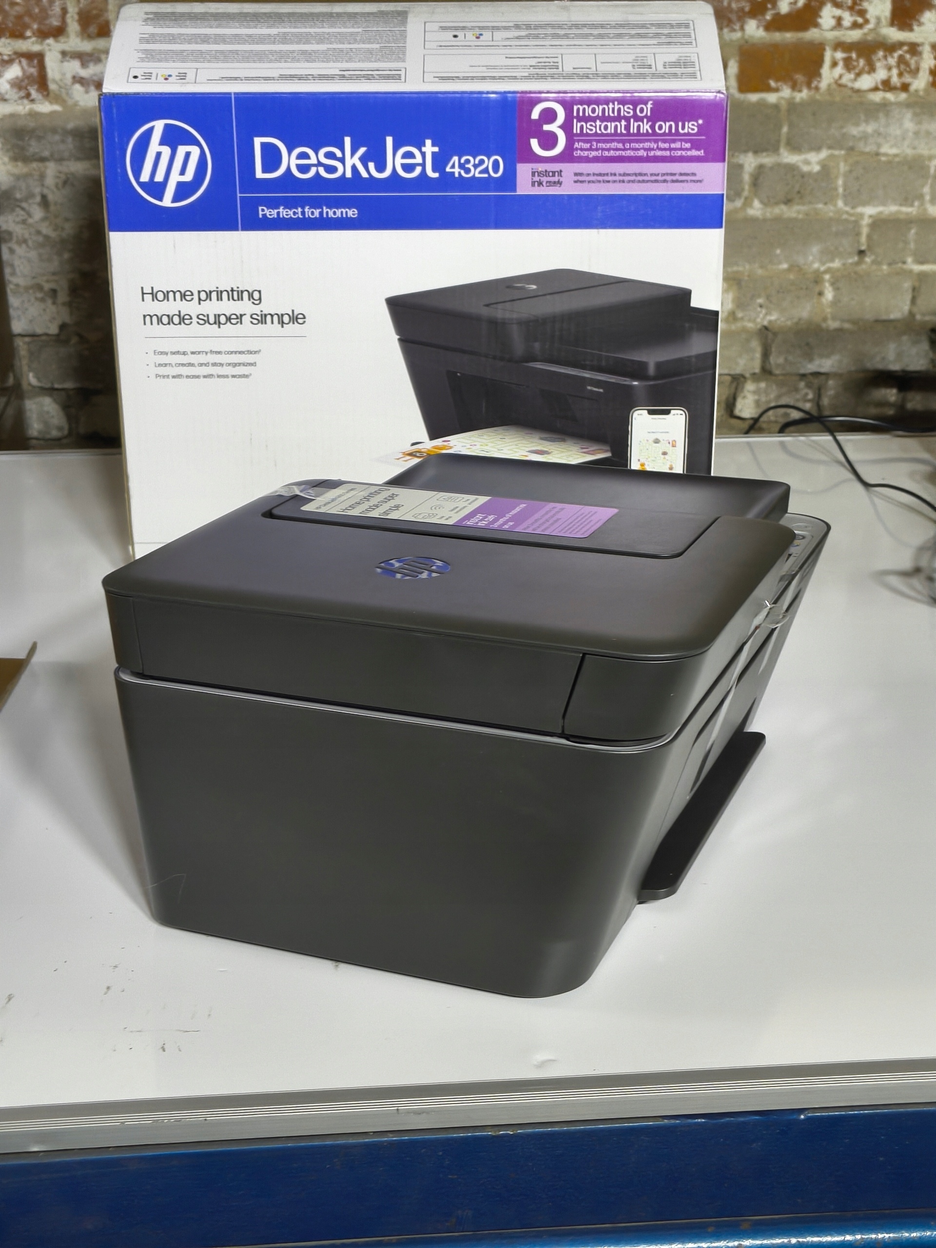 HP DeskJet 4320 drukarka atramentowa WiFi A4 3w1 druk skan kopiuj + karton — zdjęcie 6