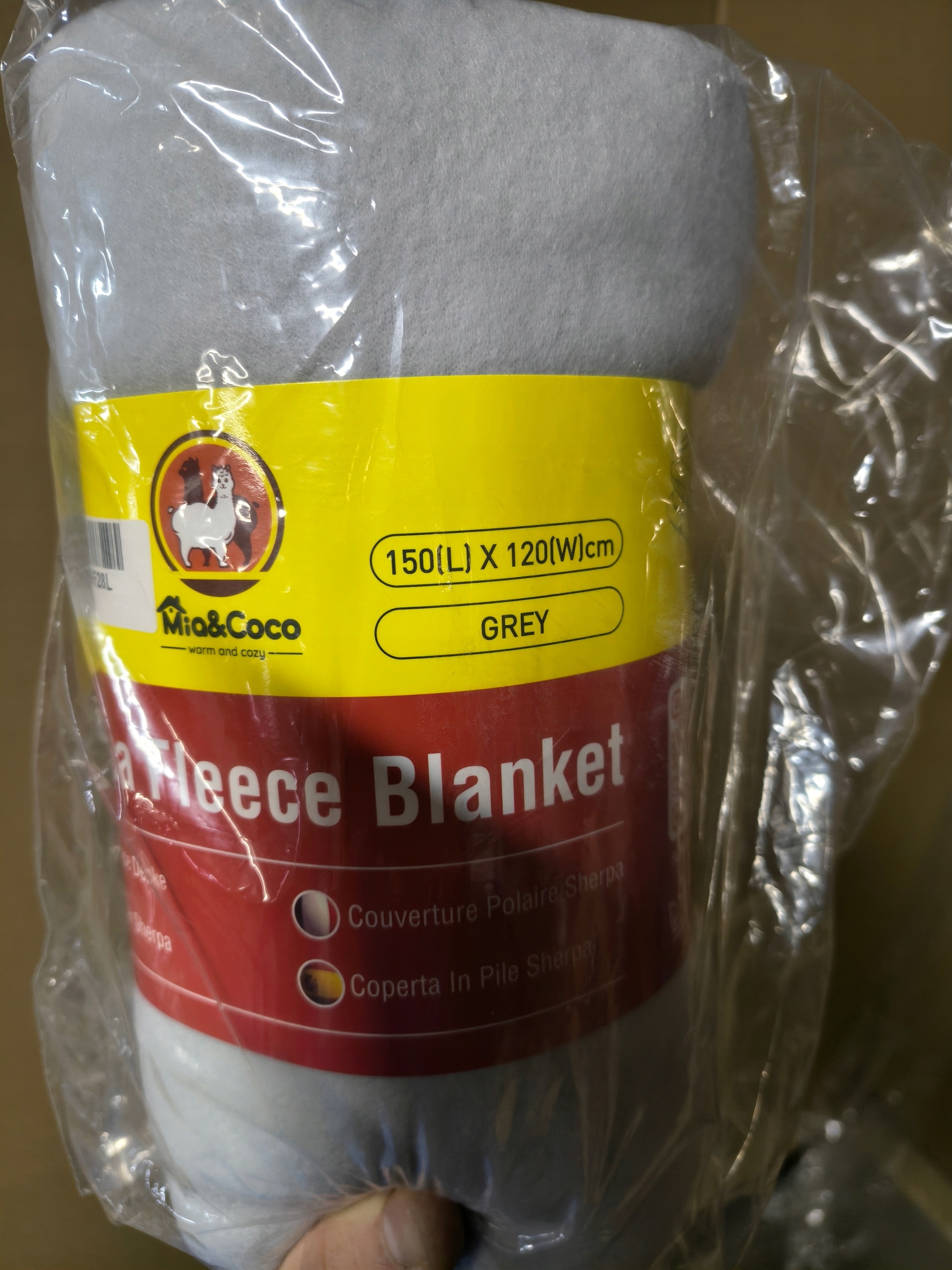 Koc Sherpa polar 150×120 cm szary | Mia & Coco | miękki i ciepły | OEKO-TEX — zdjęcie 8