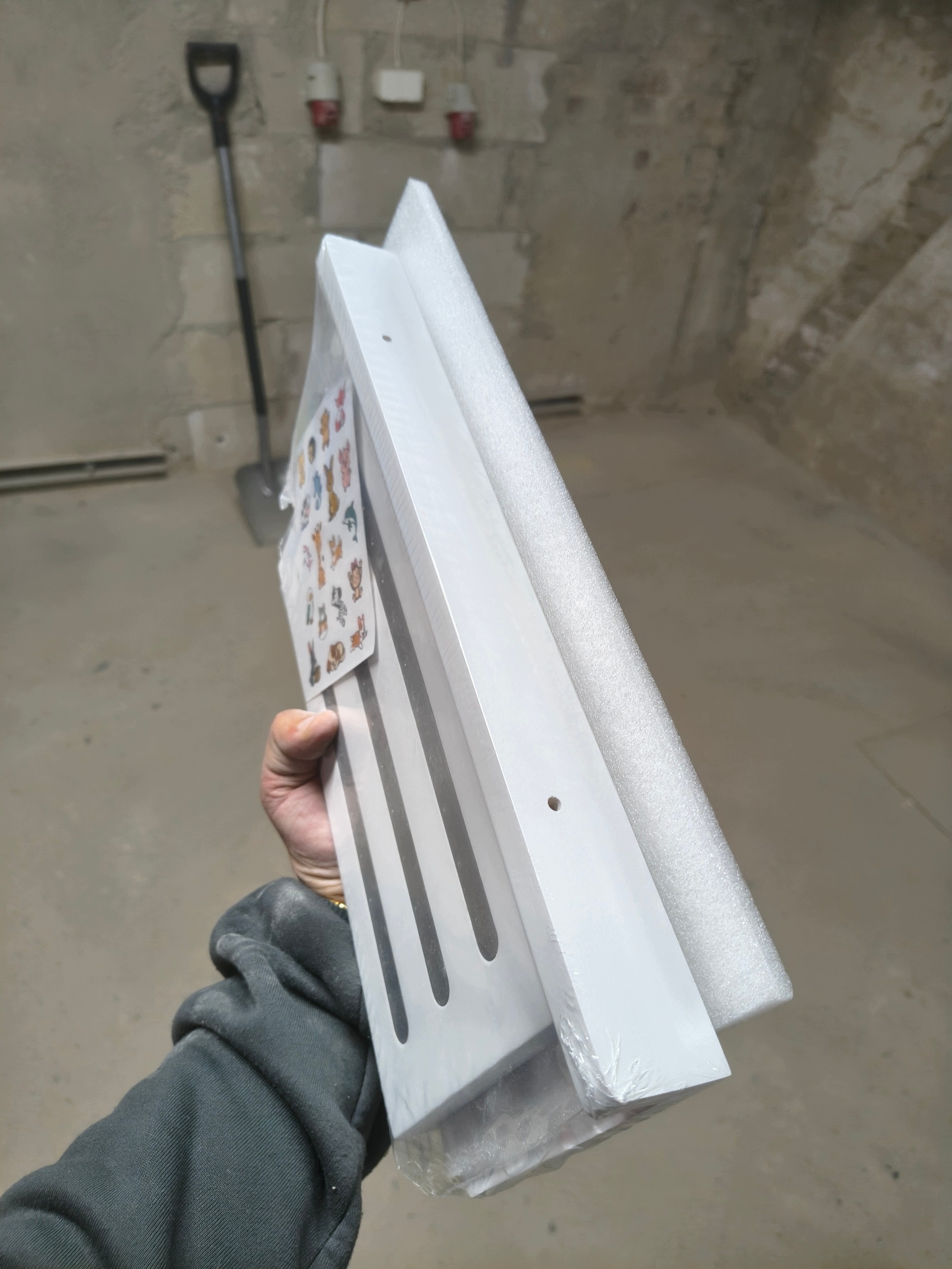 2x Półka ścienna magnetyczna organizer metalowy z magnesami biała 30 cm — zdjęcie 10