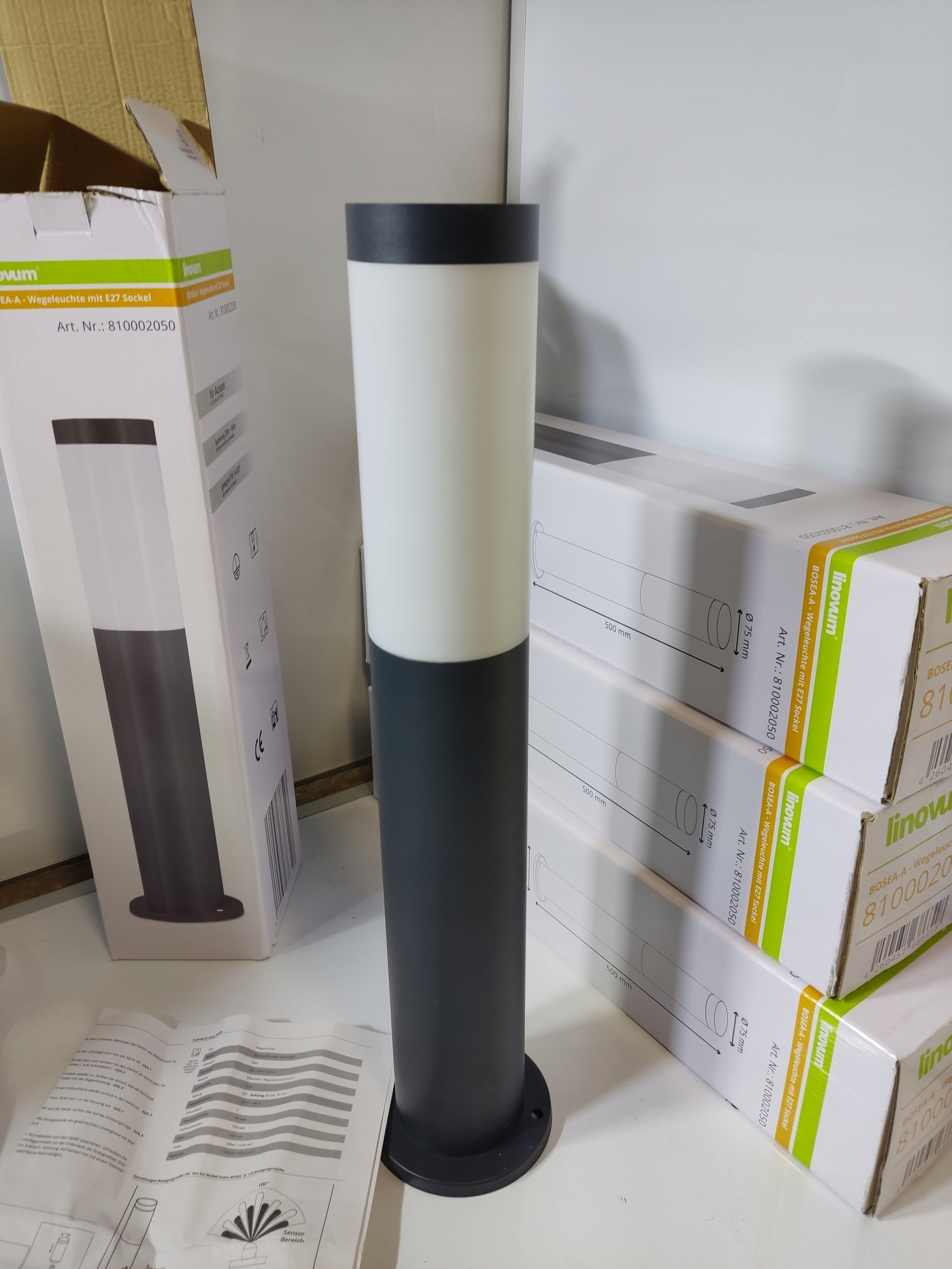 4xLINOVUM LAMPA ZEWNĘTRZNA 50 CM E27 IP44 72746 — zdjęcie 4