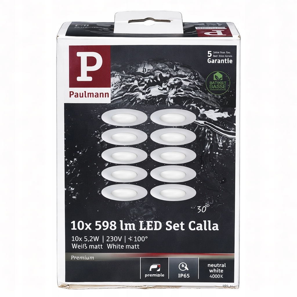 Paulmann LED Set Calla 10x 5,2W 598lm 4000K IP65 oczka wpuszczane dimmable — zdjęcie 2