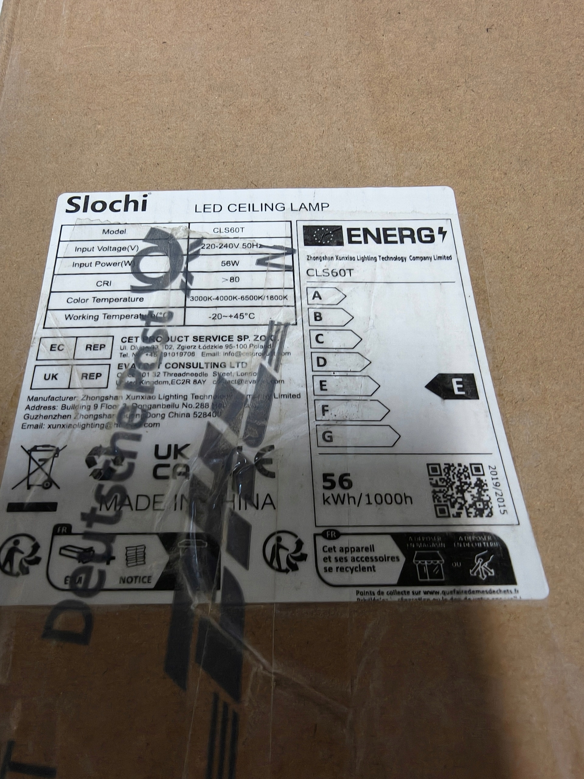 Plafon LED 56W 60 cm Czarny CCT 3000K-6500K Okrągły Slochi CLS60T — zdjęcie 6