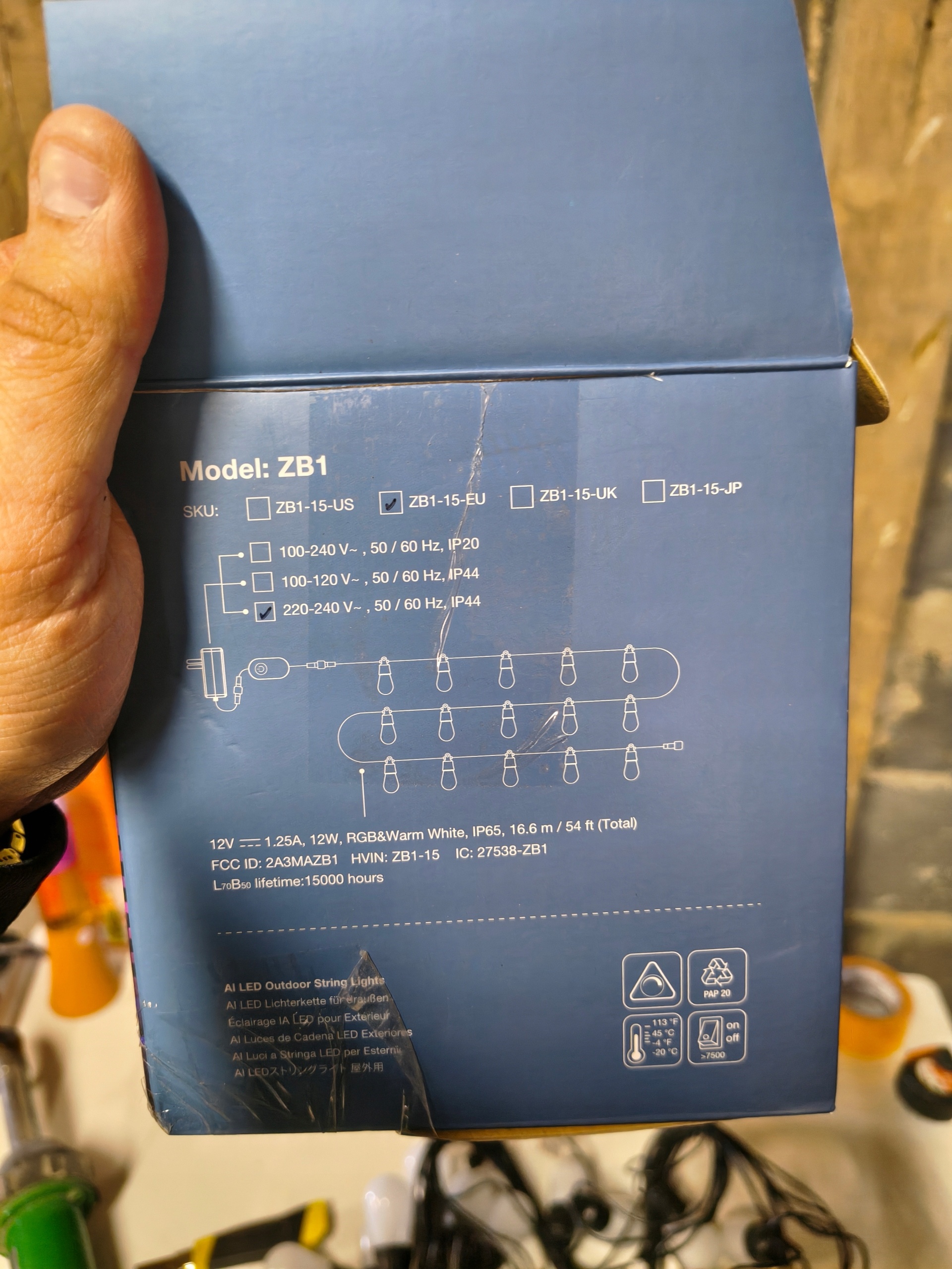 Girlanda ogrodowa LED Lepro ZB1 RGB + ciepła biel 15m IP65 smart apka — zdjęcie 5