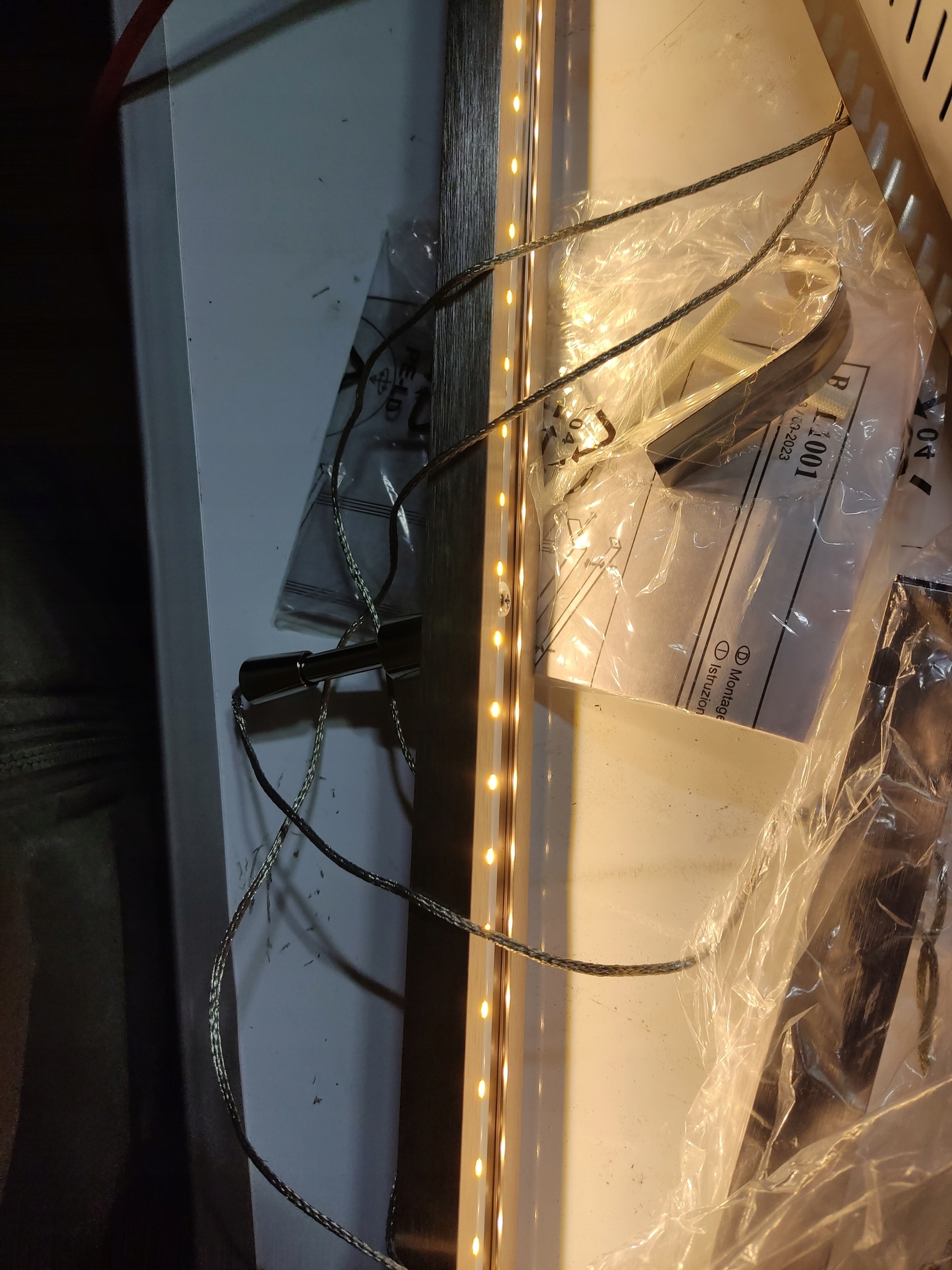 Lampa wisząca LED 85 cm nowoczesna sufitowa listwa LED srebrna regulowana — zdjęcie 7