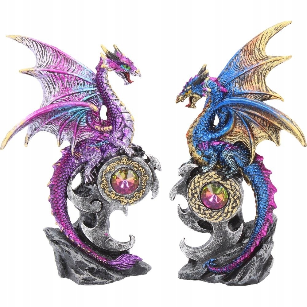 Zestaw 2 Figurek Smok Fantasy Nemesis Now Realm Protectors 15 cm Gothic — zdjęcie 2