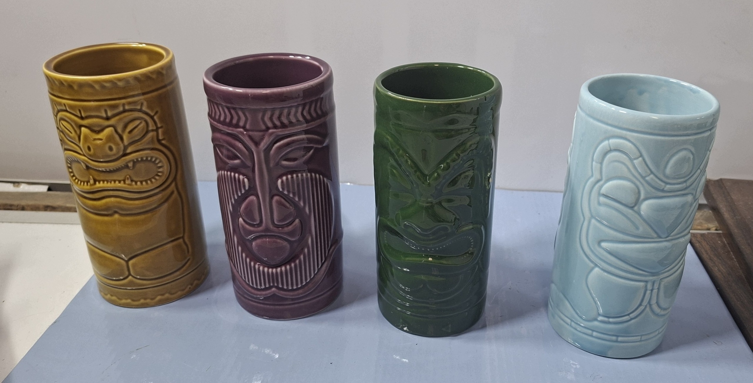 Mikamax Tiki Mugs zestaw 4 kubków ceramicznych do drinków 320 ml — zdjęcie 3