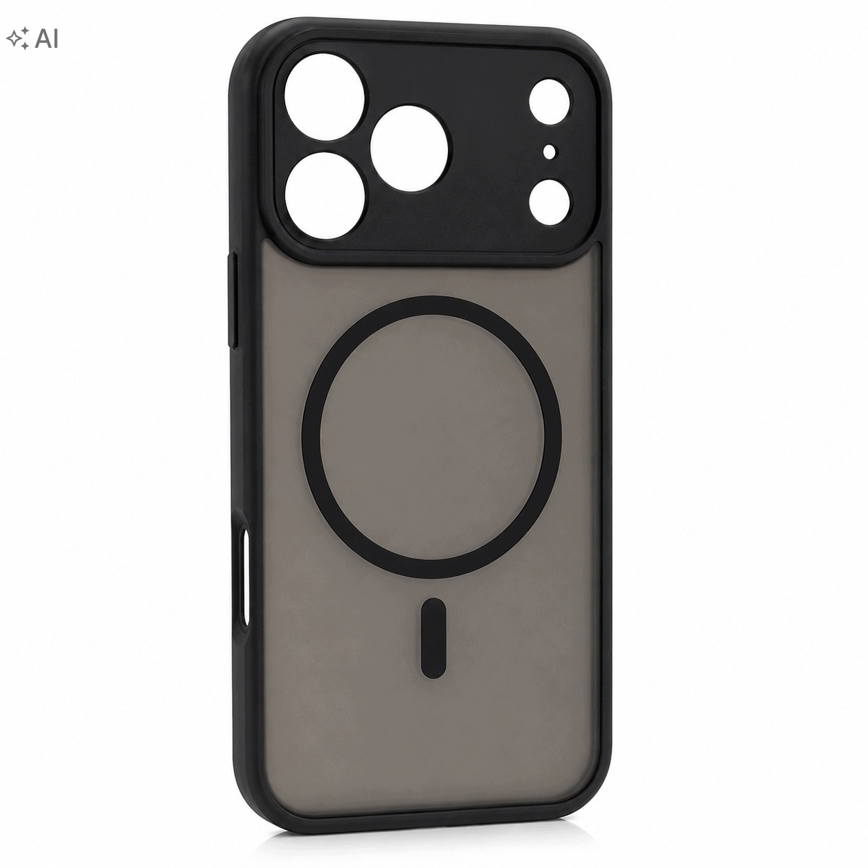 Etui MIRACASE MagSafe do iPhone 17 Pro Czarne Półprzezroczyste Case — zdjęcie 2