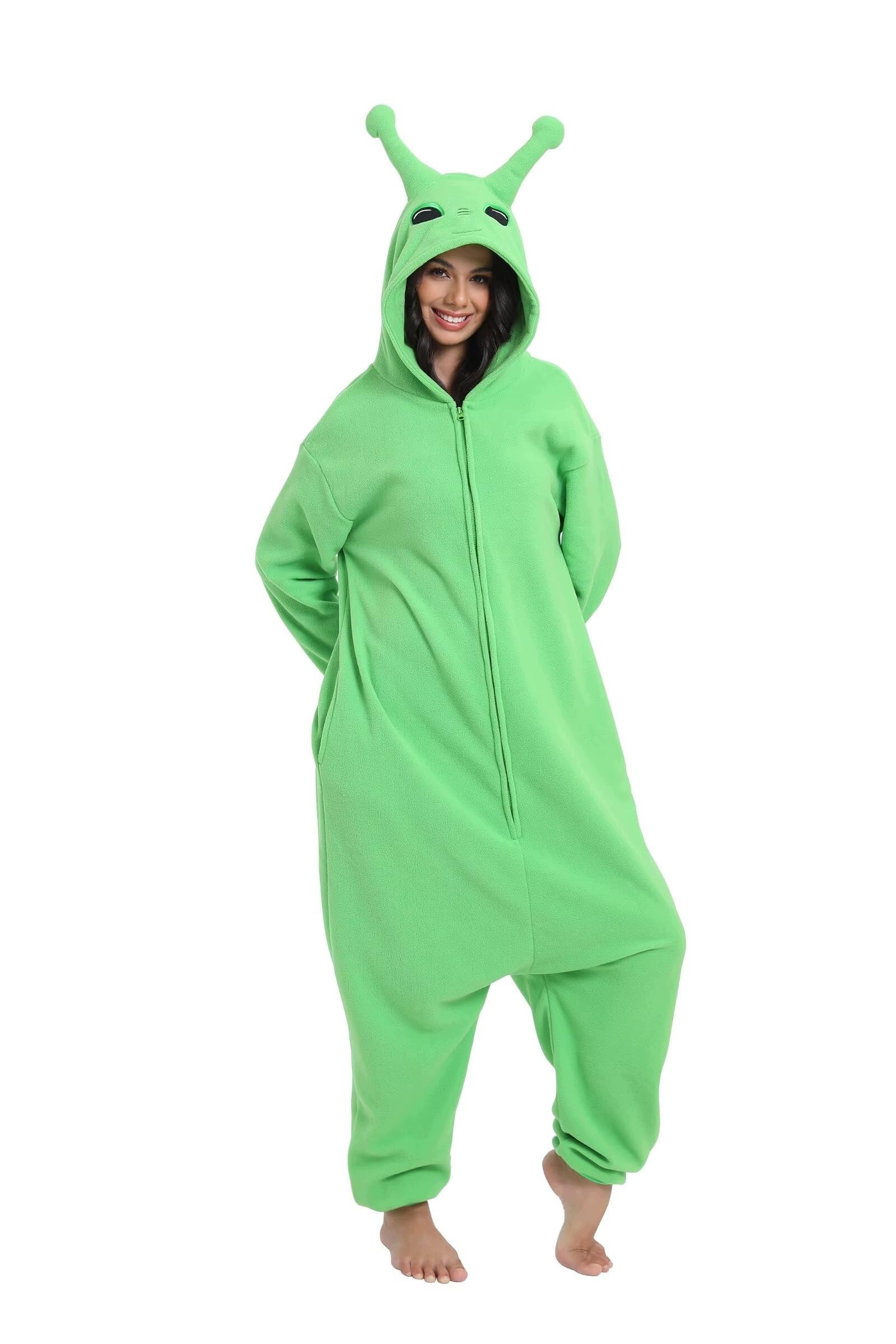 Kombinezon Onesie Alien Zielony Piżama Kigurumi Ufo Kosmita Obcy — zdjęcie 6