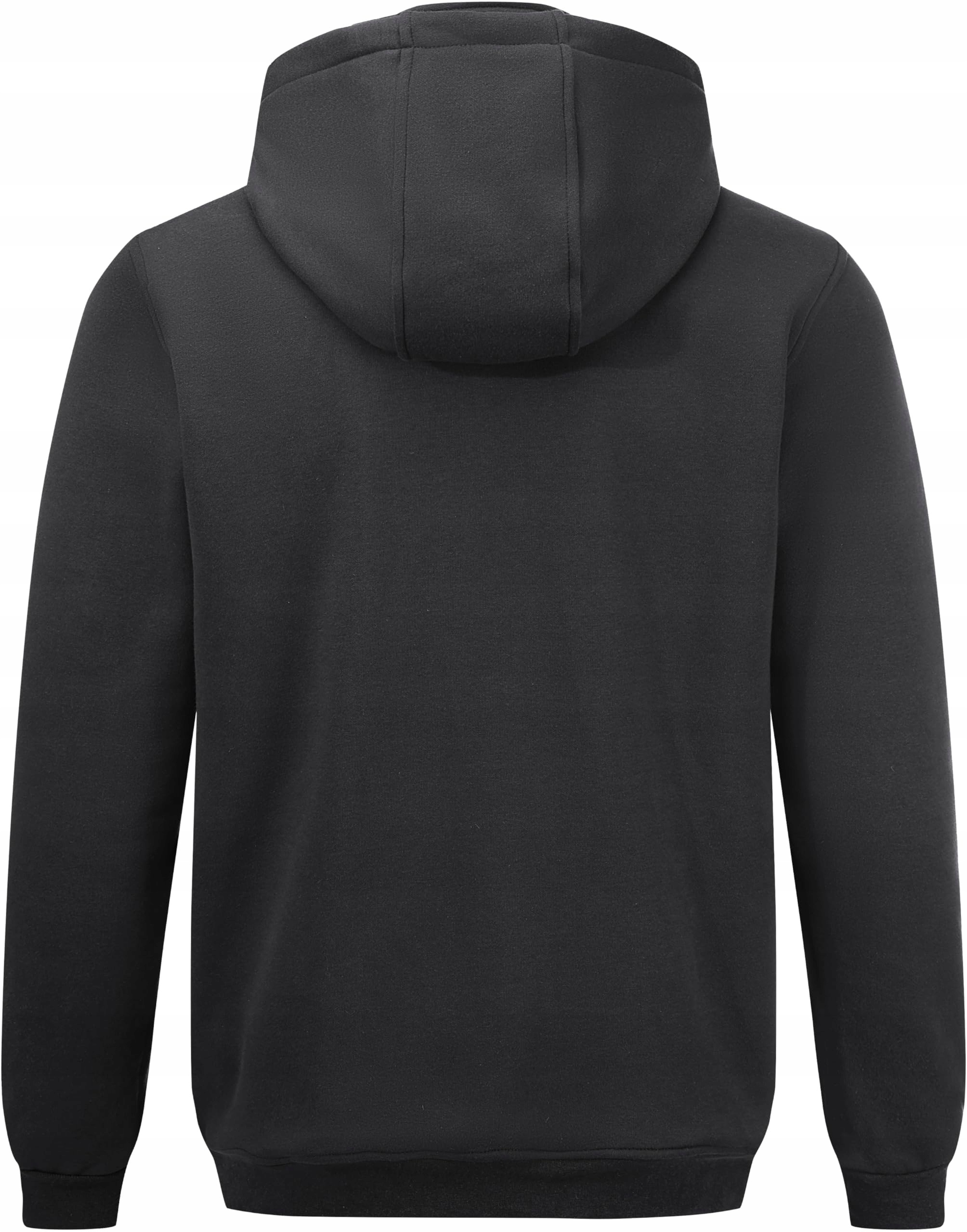 BLUZA UNISEX Z KAPTUREM CZARNA KANGURKA PÓŁZAMEK SPORTOWA CASUAL — zdjęcie 4