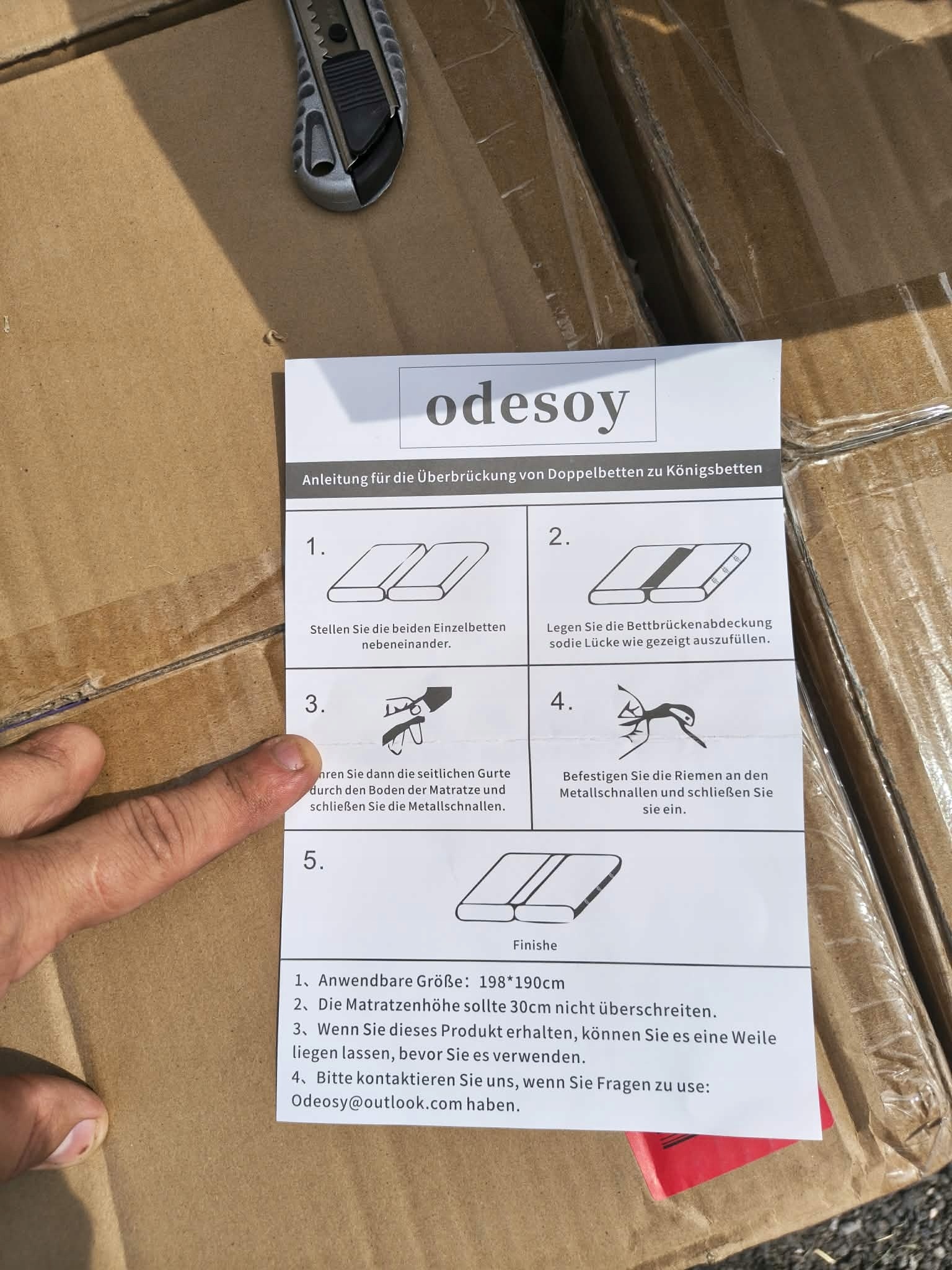 Łącznik do materacy z pasami 200×25 cm Klin Mostek do łóżek — zdjęcie 5