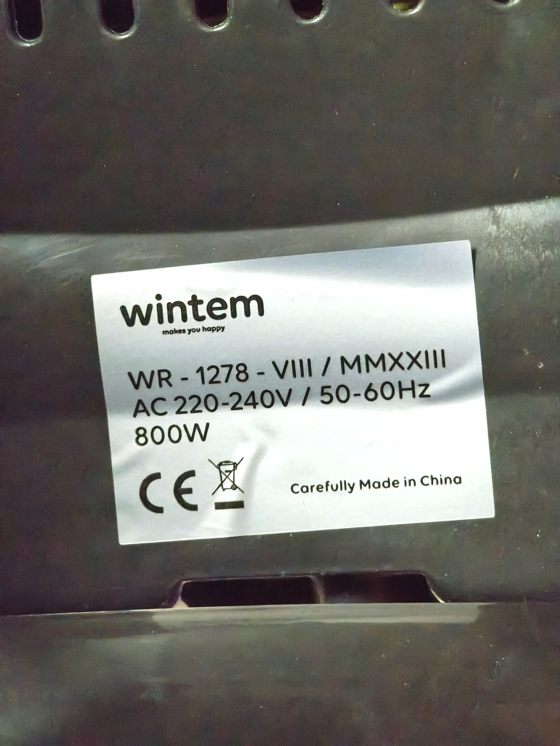Grzejnik kwarc WINTEM MAKALU 800W 2 mocy zabezpieczenie antyprzewróceniowe — zdjęcie 4