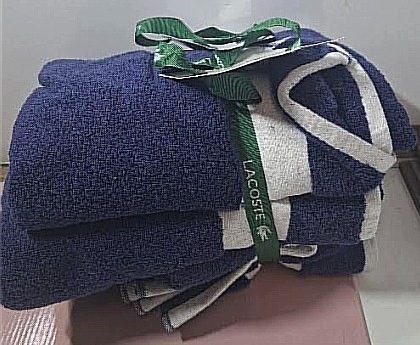 Lacoste komplet ręczników 6 szt. bawełna Supima granatowe w paski — zdjęcie 6