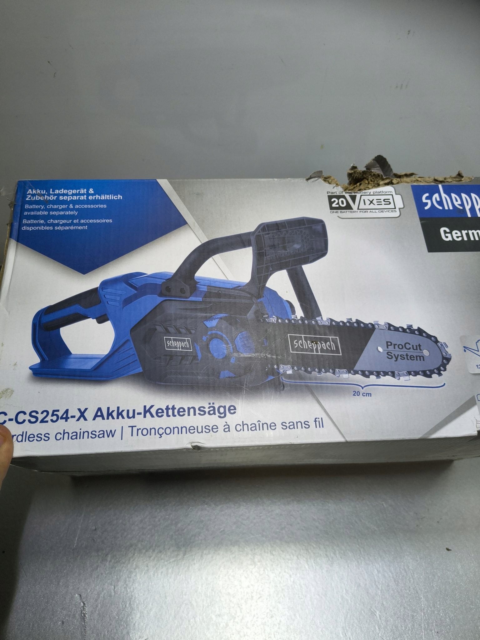 Scheppach pilarka łańcuchowa C-CS254-X 20 V 25 cm — zdjęcie 8