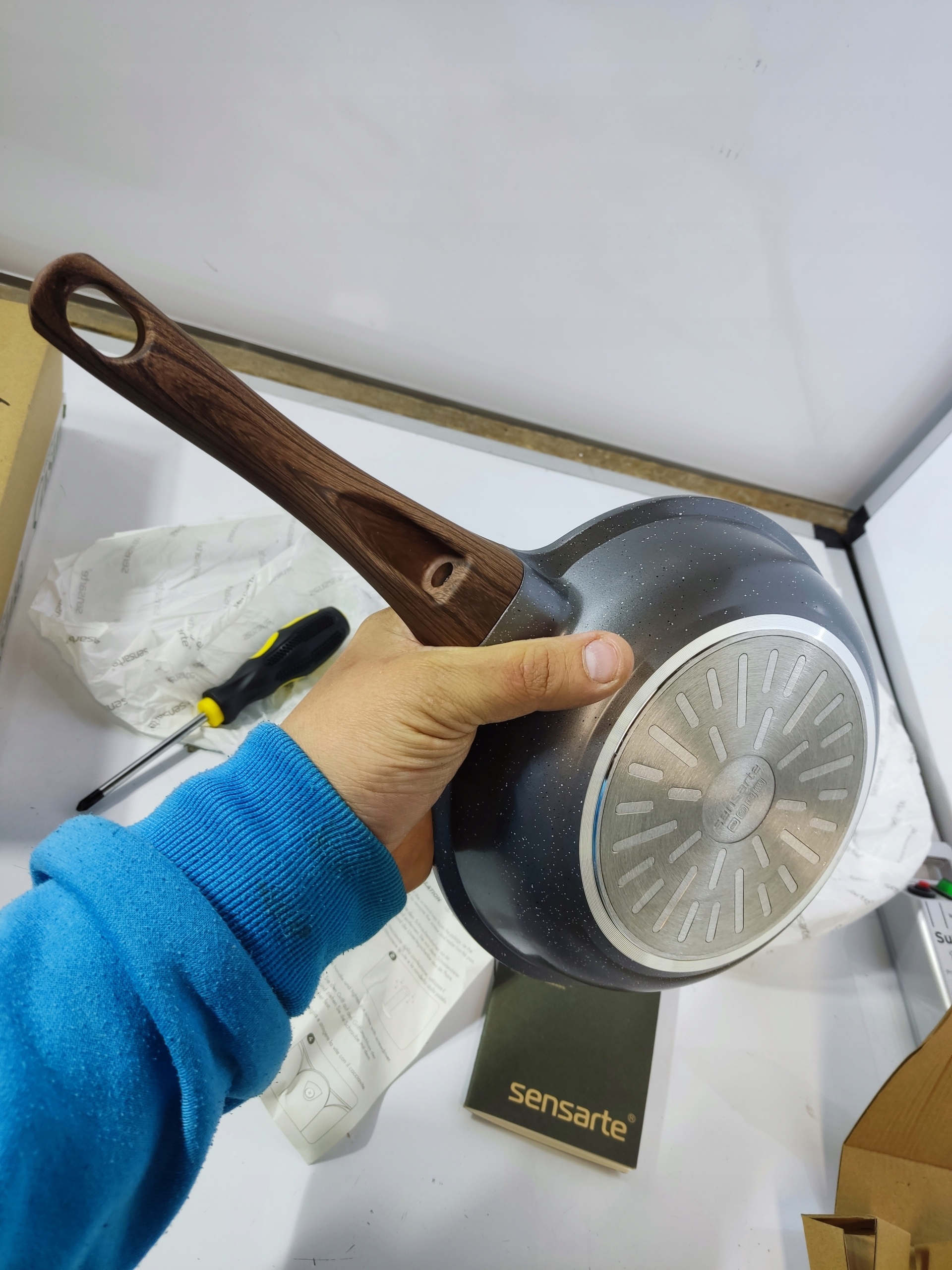 Patelnia Sensarte 20 cm non-stick indukcja marmurkowa — zdjęcie 7