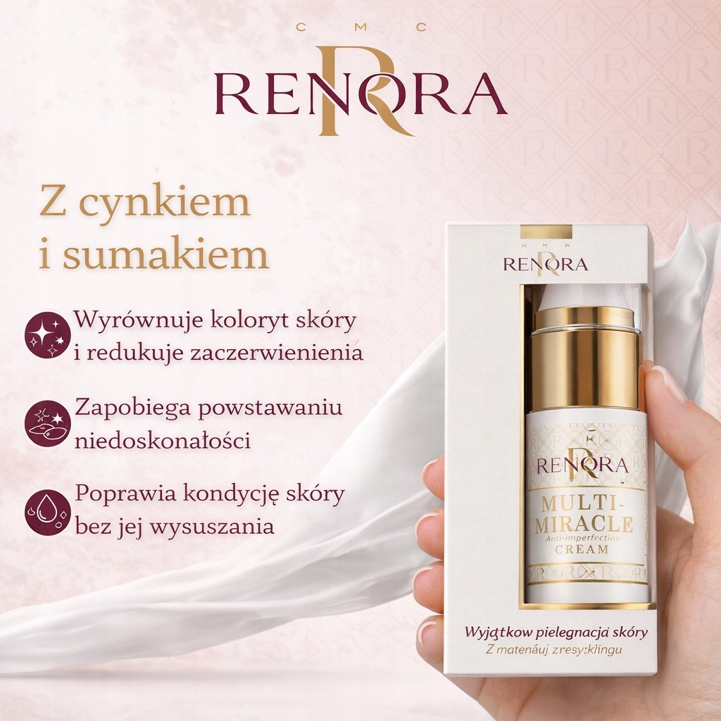 RENORA Multi Miracle Cream krem przeciw niedoskonałościom 15 ml s. wrażliwa — zdjęcie 5