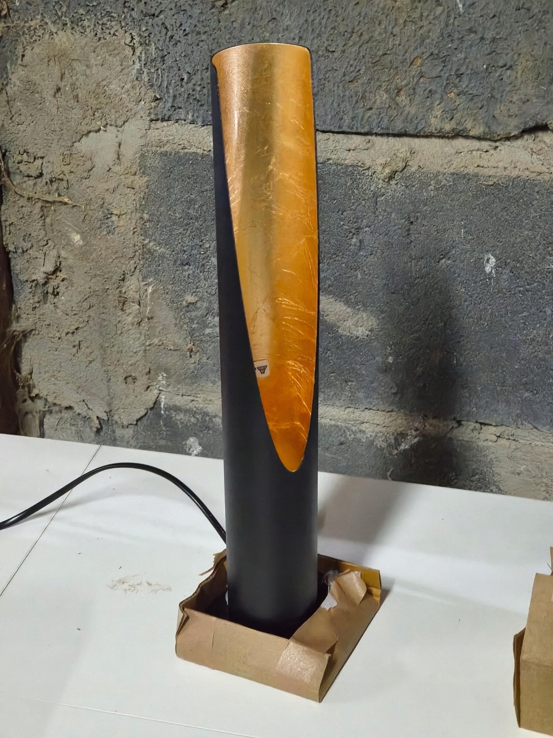 Lampa stołowa LED EGLO BARBOTTO czarna złote wnętrze 395mm 345lm — zdjęcie 4