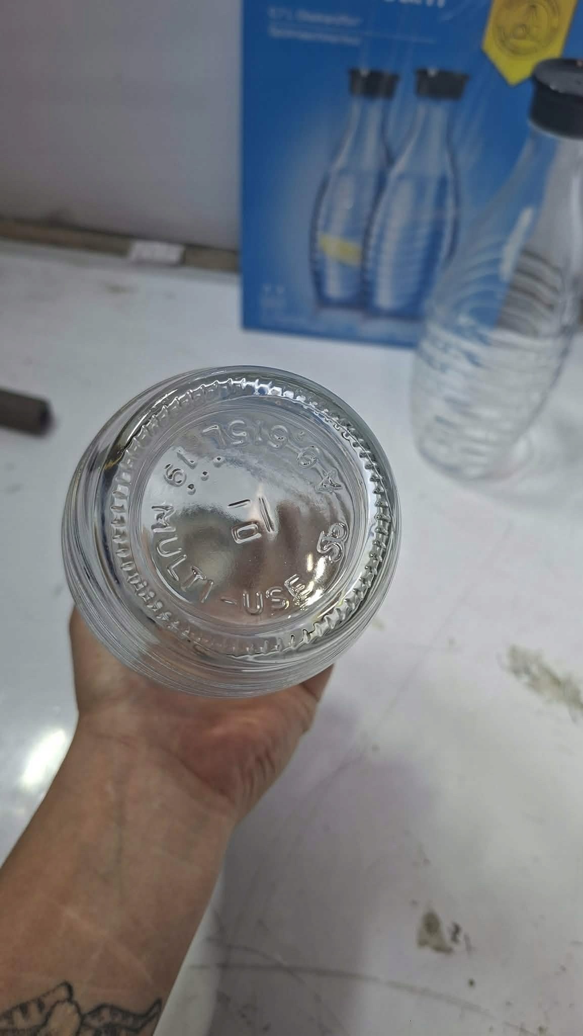 Butelki szklane SodaStream Crystal 0,7L 2 szt. z korkami Oryginał — zdjęcie 10