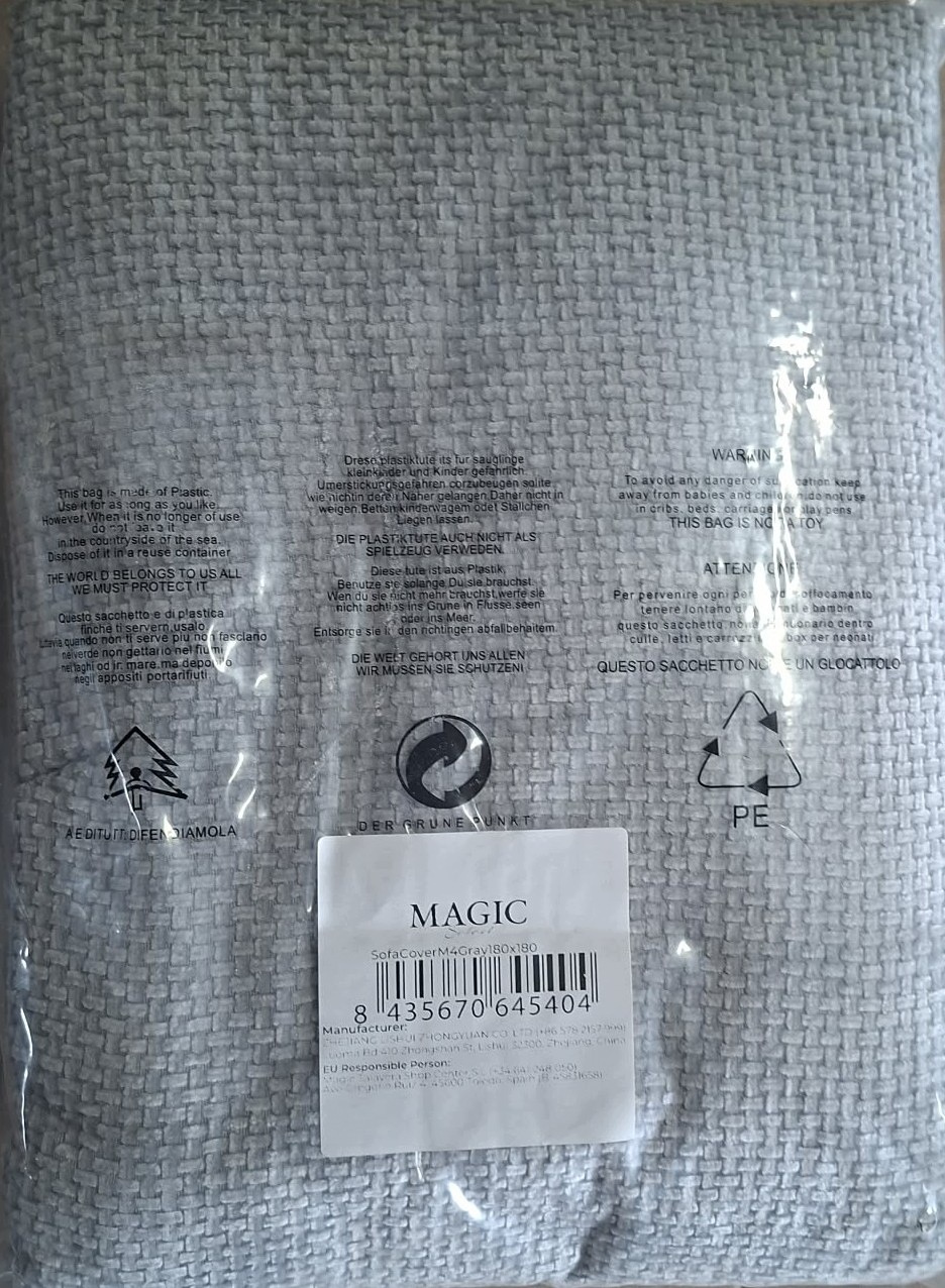 MAGIC Select Narzuta na sofę i kanapę SZARY 180x180 cm — zdjęcie 5