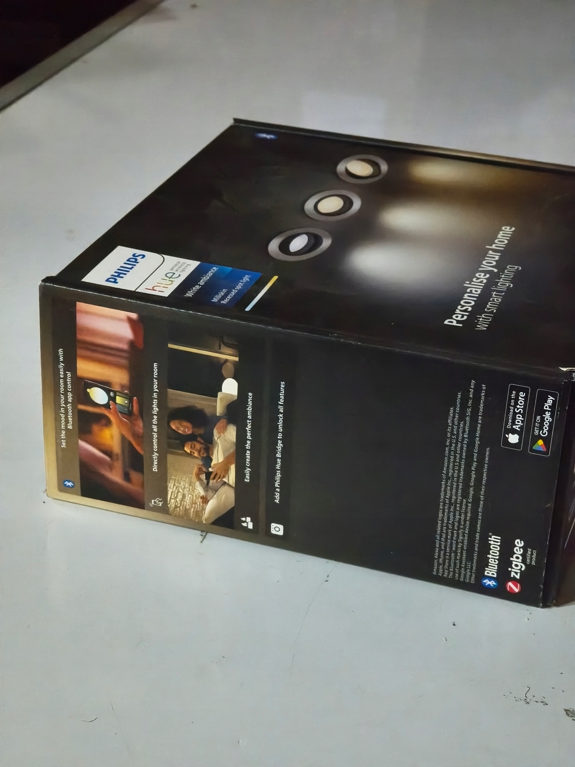Philips Hue Milliskin White Ambiance 3xSpot LED Bluetooth ZigB Alexa Google — zdjęcie 6