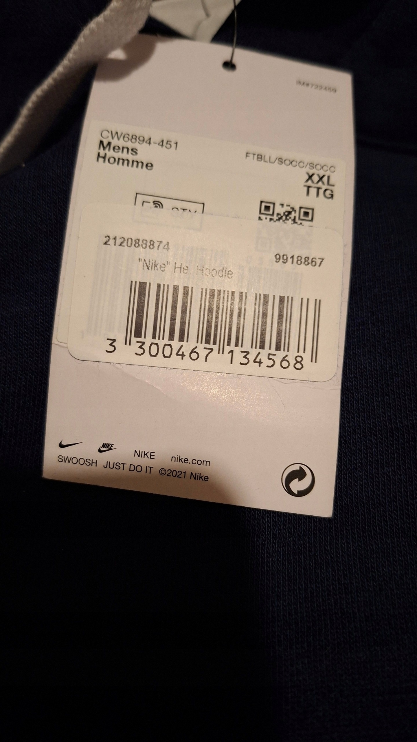 Nike męska bluza z kapturem CW6894-451 XXL — zdjęcie 3