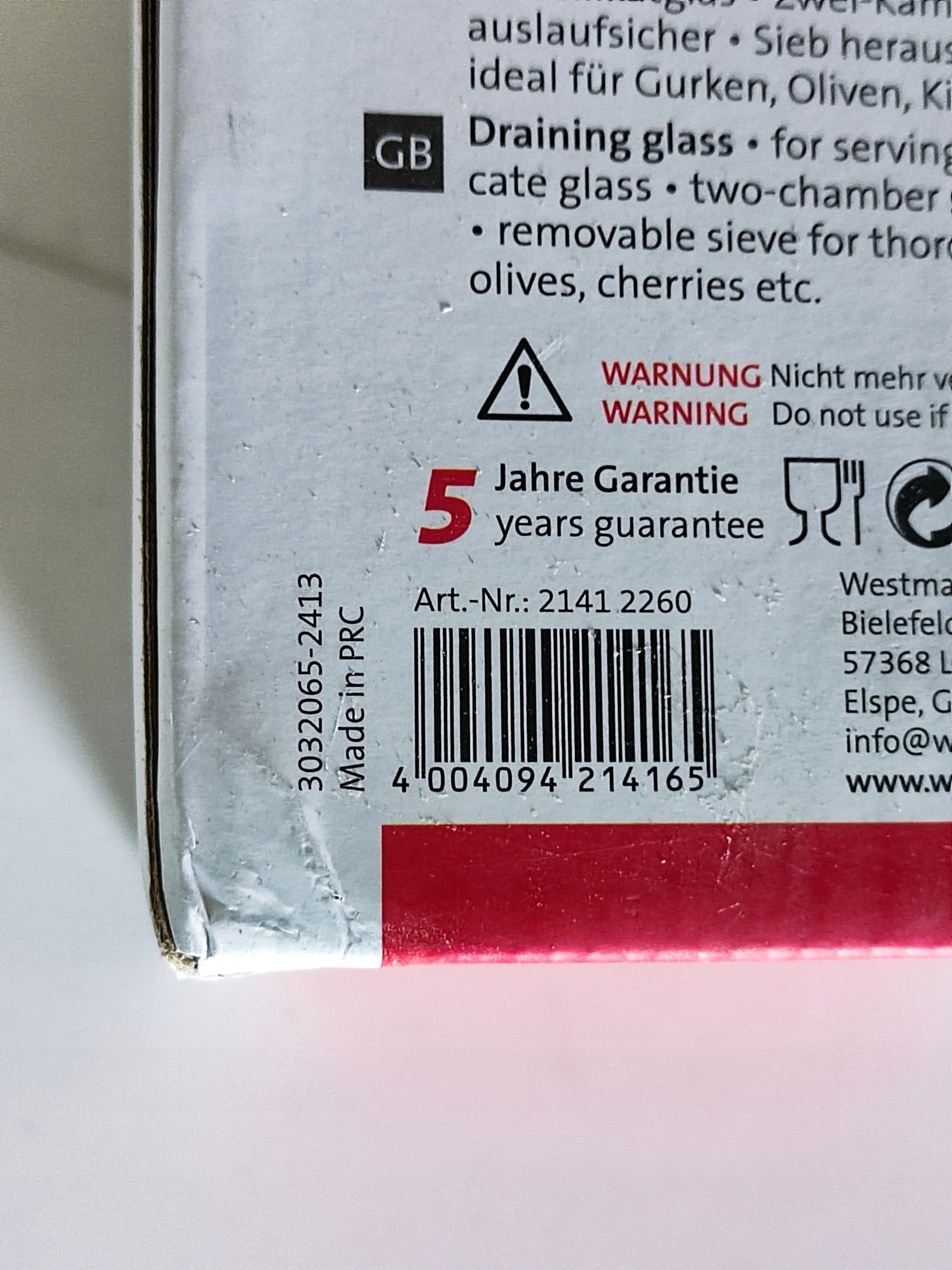 Westmark słoik do odcedzania 900 ml szkło borokrzemowe 2-komorowy — zdjęcie 8