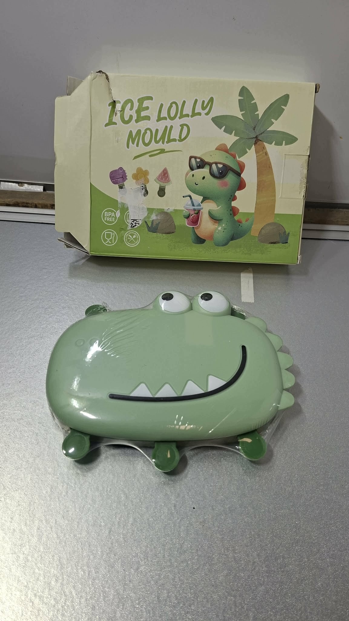 Forma do lodów na patyku 6 szt. dinozaur BPA Free foremki — zdjęcie 3