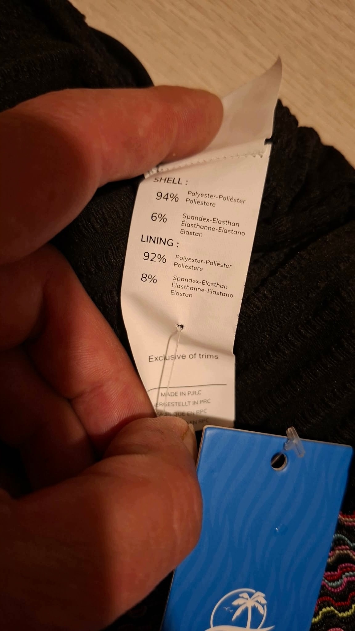 CUPSHE Bikini Damskie Wysoki Stan Czarne Kolorowy Pas Strój Kąpielowy XL — zdjęcie 8