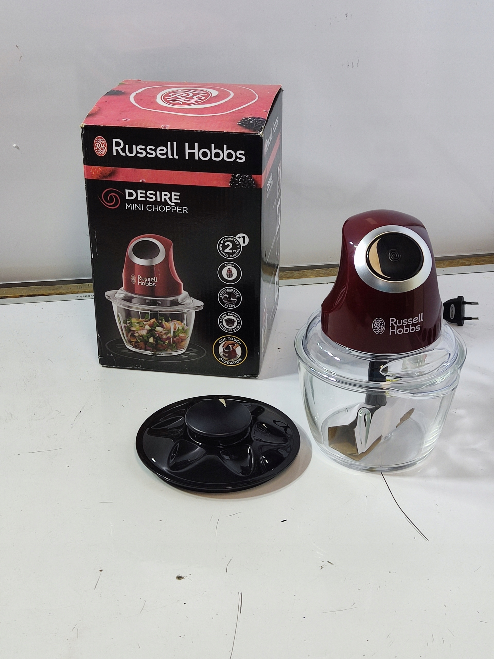 Russell Hobbs Desire Mini Chopper rozdrabniacz 200W szklana misa — zdjęcie 9