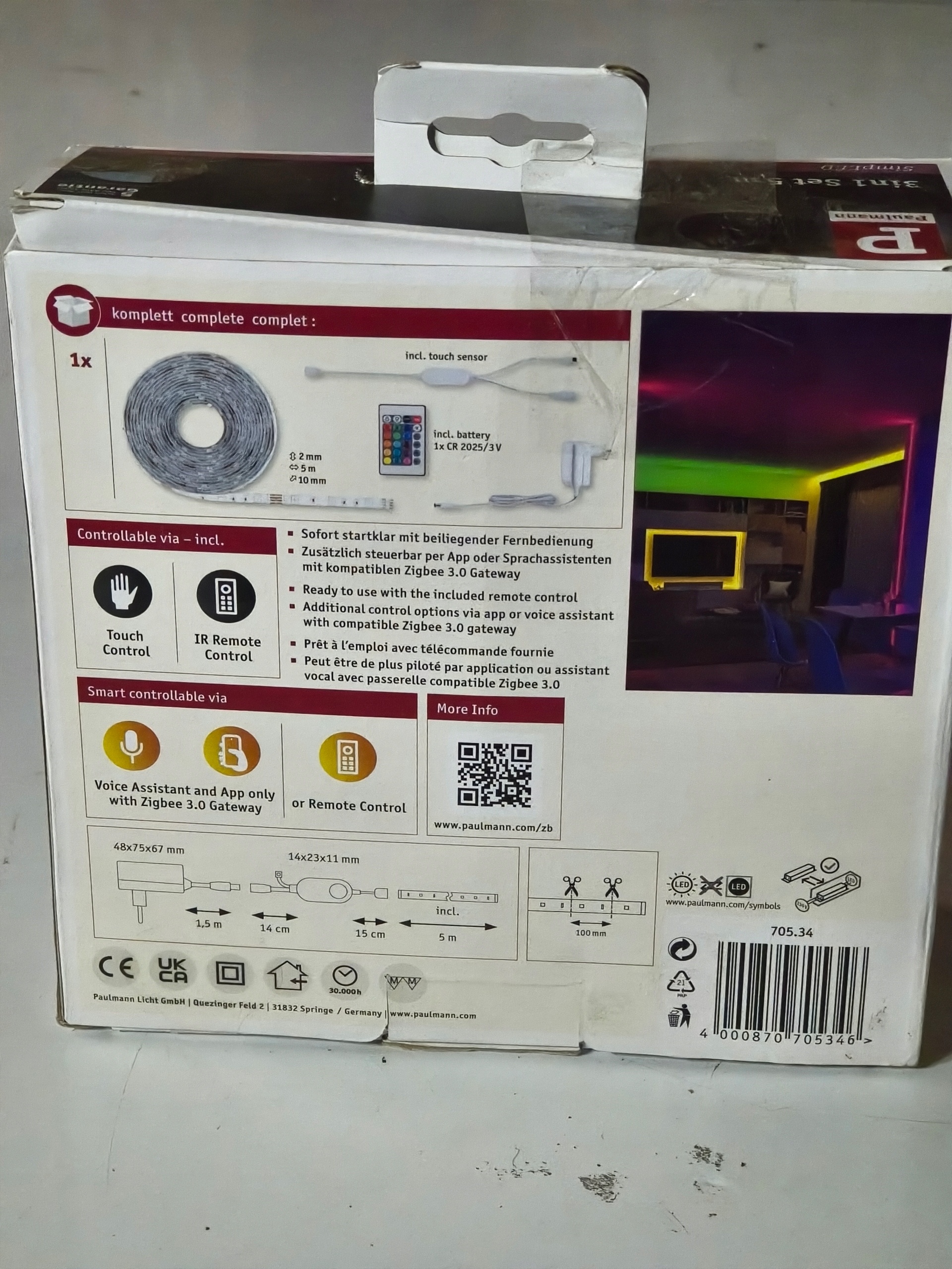 Paulmann SimpLED 3in1 Set 5m RGB LED ZigBee pilot smart Alexa Google — zdjęcie 5