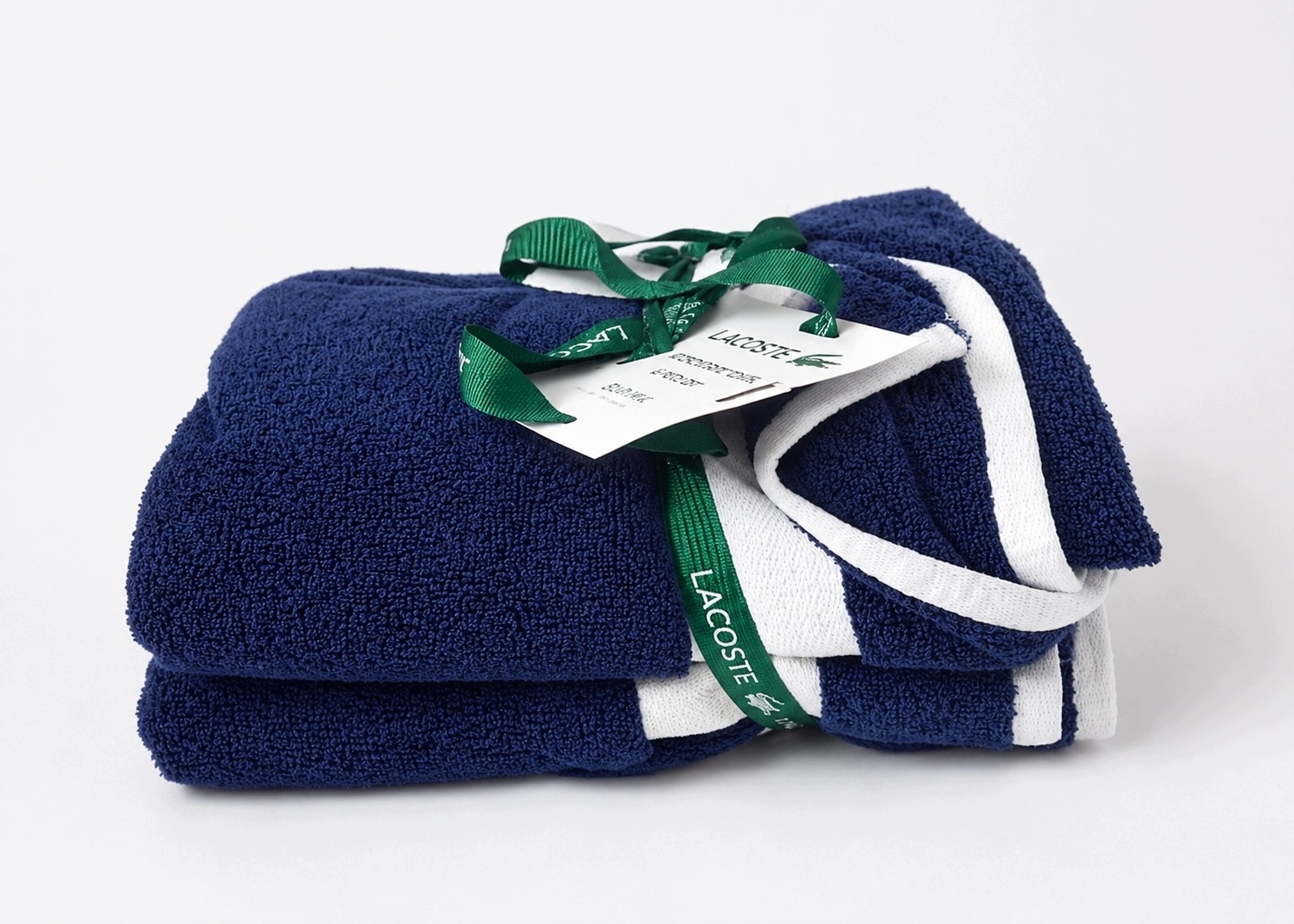 Lacoste komplet ręczników 6 szt. bawełna Supima granatowe w paski — zdjęcie 2