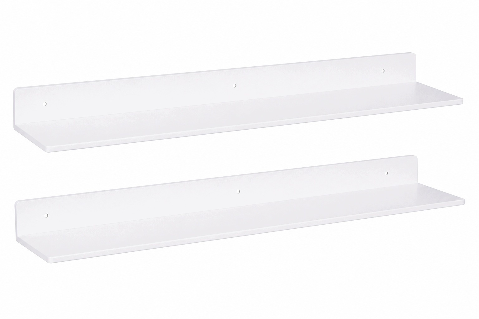 Półki Ścienne Akrylowe 91 cm białe 2 szt. Sezanrpt 90cm — zdjęcie 2