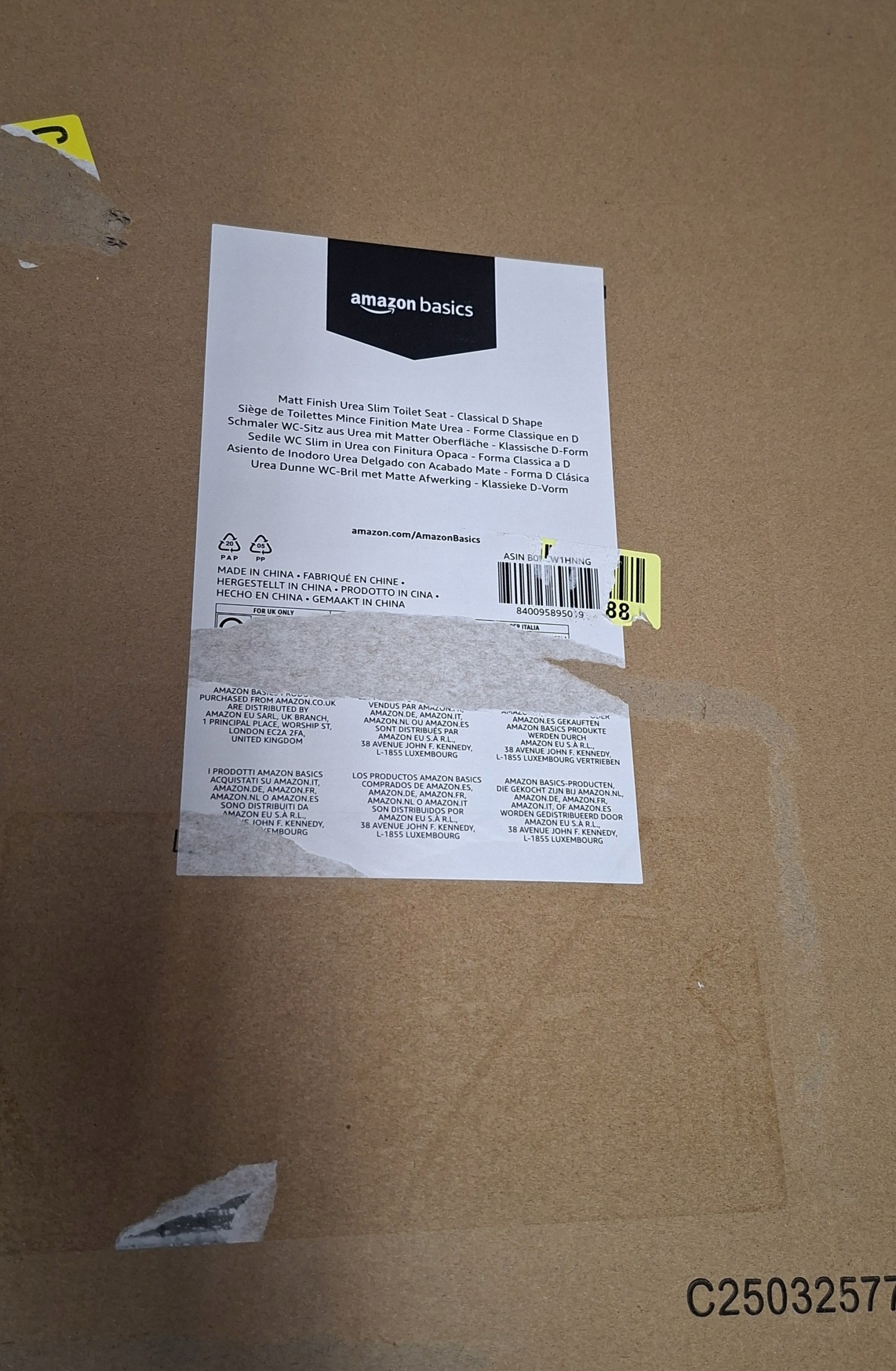 Deska sedesowa WC Amazon Basics biała matowa duroplast kształt D — zdjęcie 8