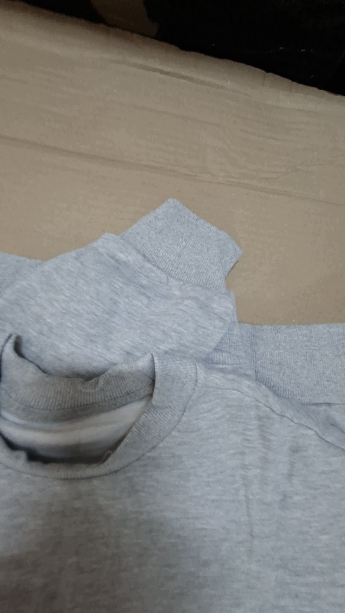 Bluza Damska Szara Basic Ocieplana Klasyczna Bawełniana Rozmiar XL — zdjęcie 8