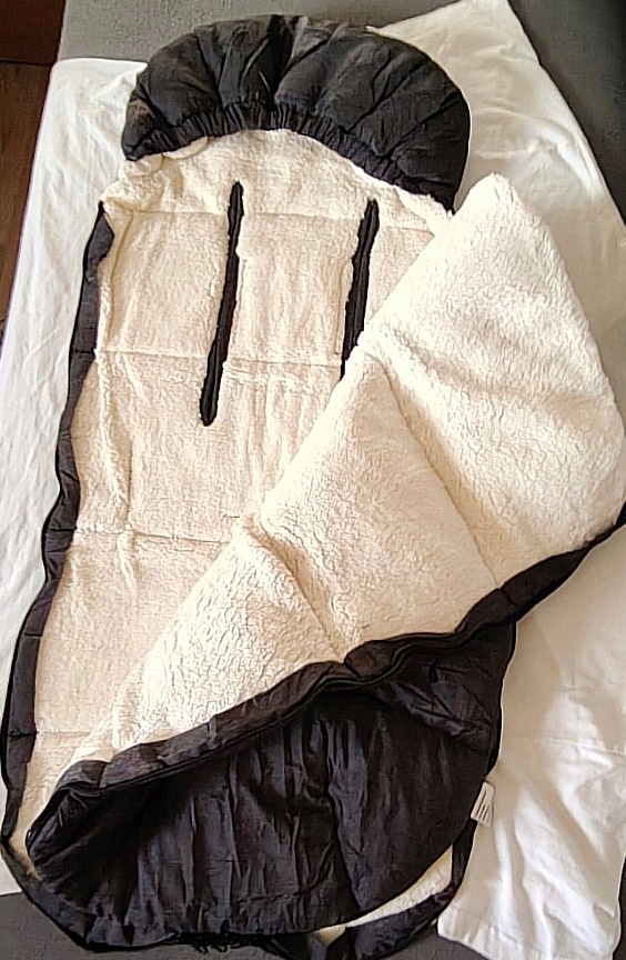 Śpiworek do wózka dziecięcego 100x50 cm ocieplany szary — zdjęcie 4